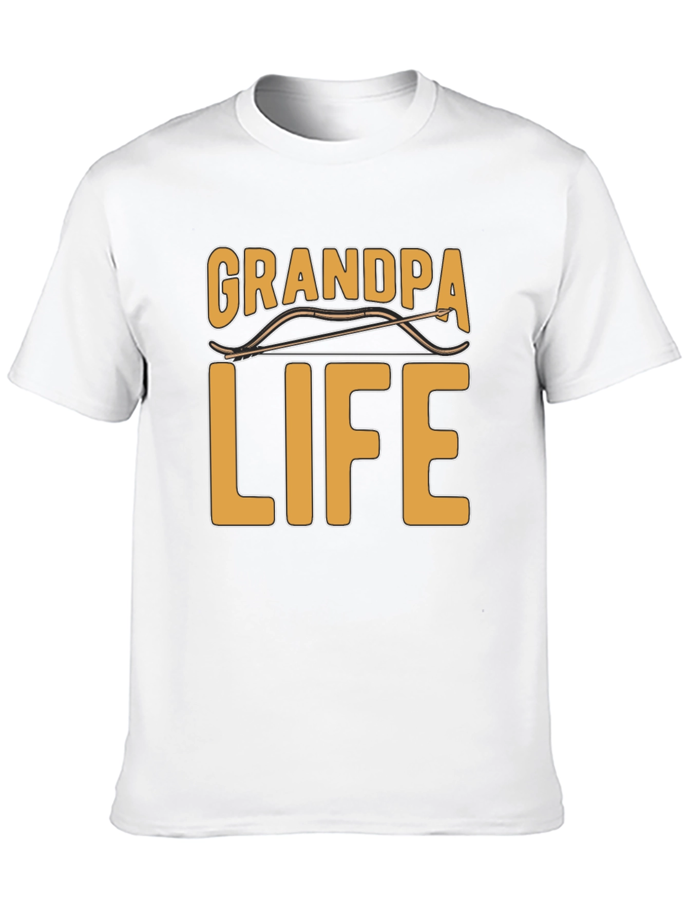 Grandpa Life Black T-Shirt, Archery Graphic Tee - 10