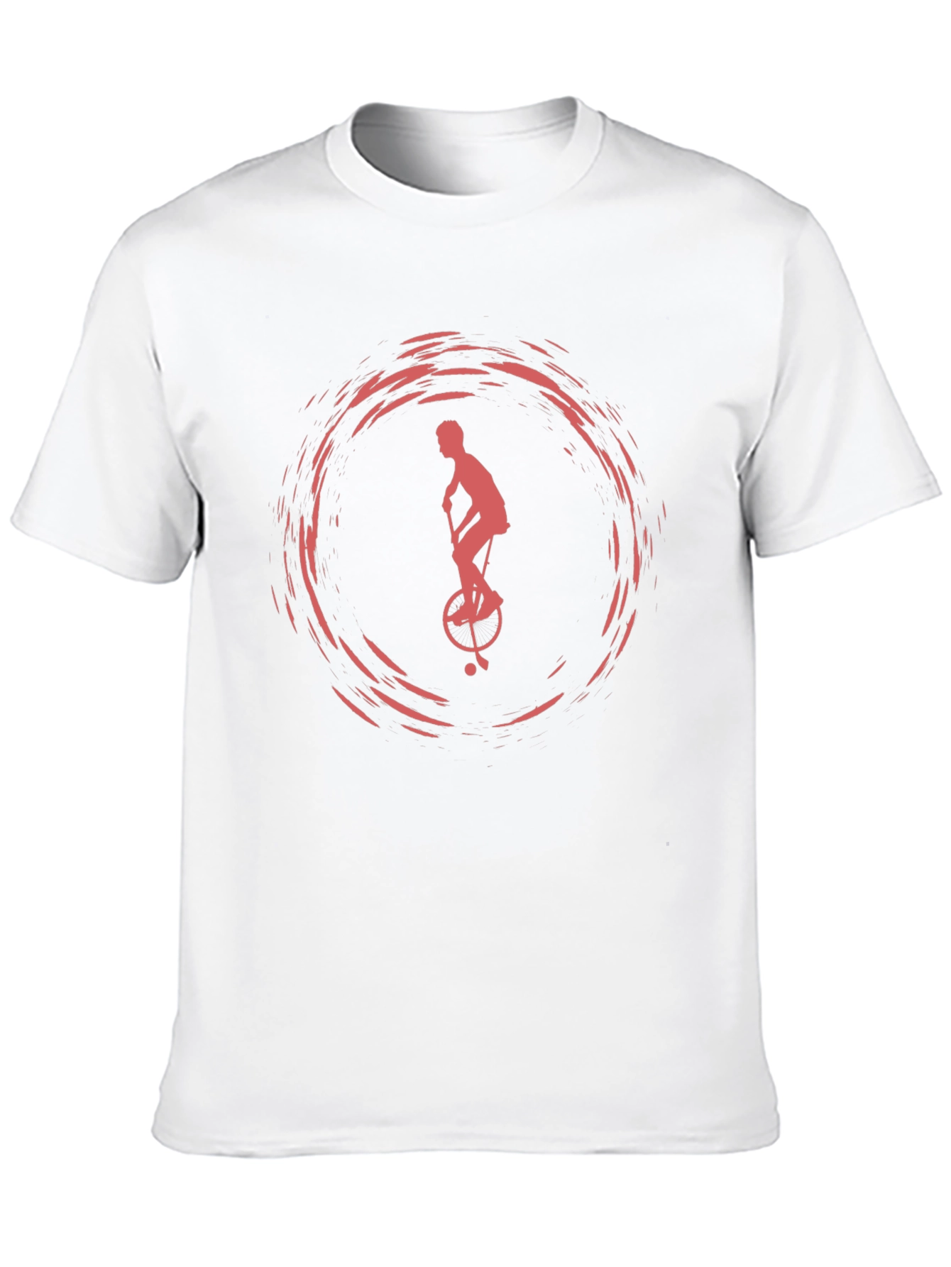 Black Unique Unicycle Graphic Tee - Cool Men's Black T-Shirt view 10