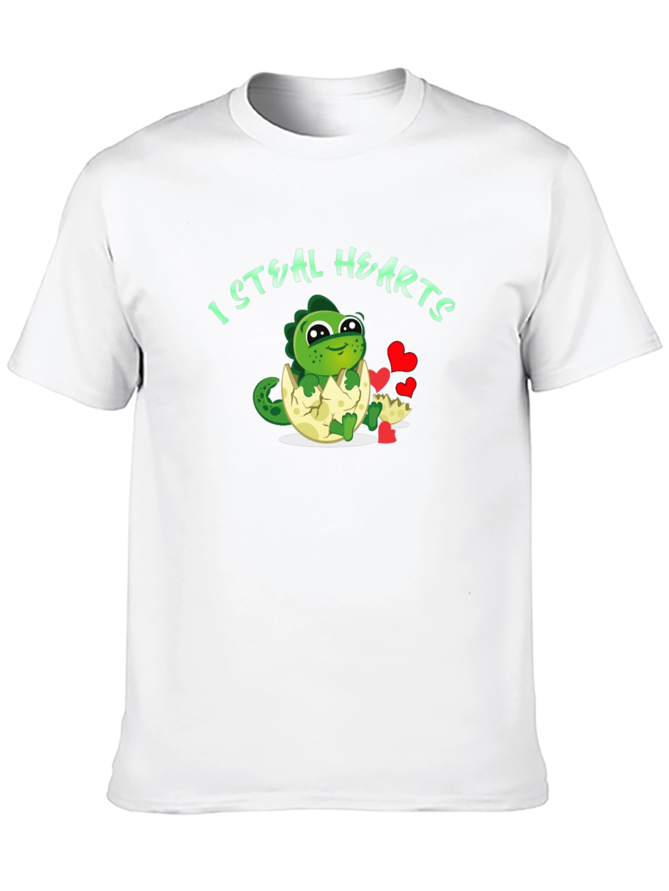 Black I Steal Hearts Dinosaur Tee view 10