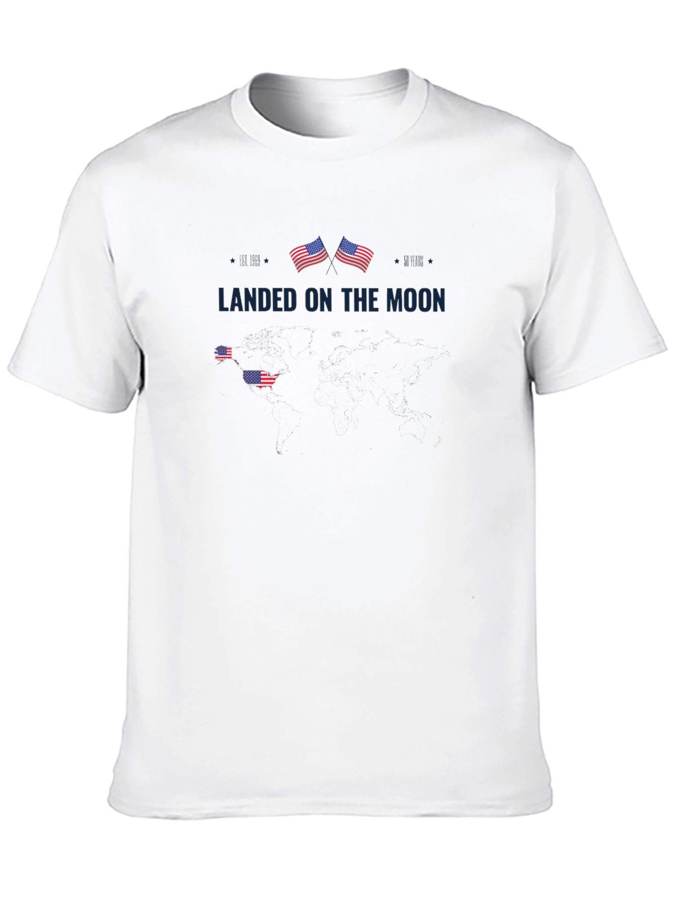 Black We Landed on the Moon Patriotic T-Shirt view 10