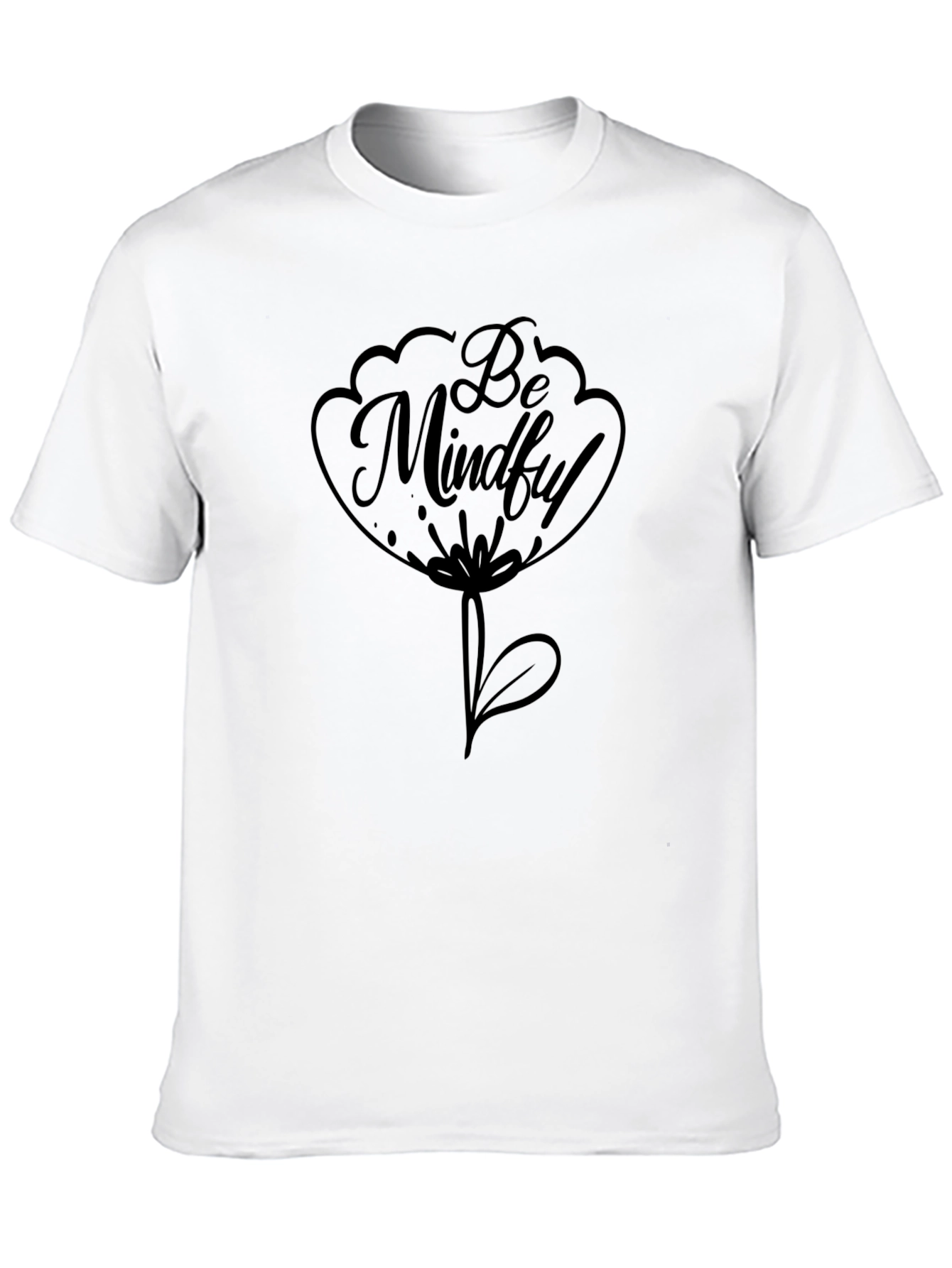 Black Be Mindful Black Graphic Tee view 10