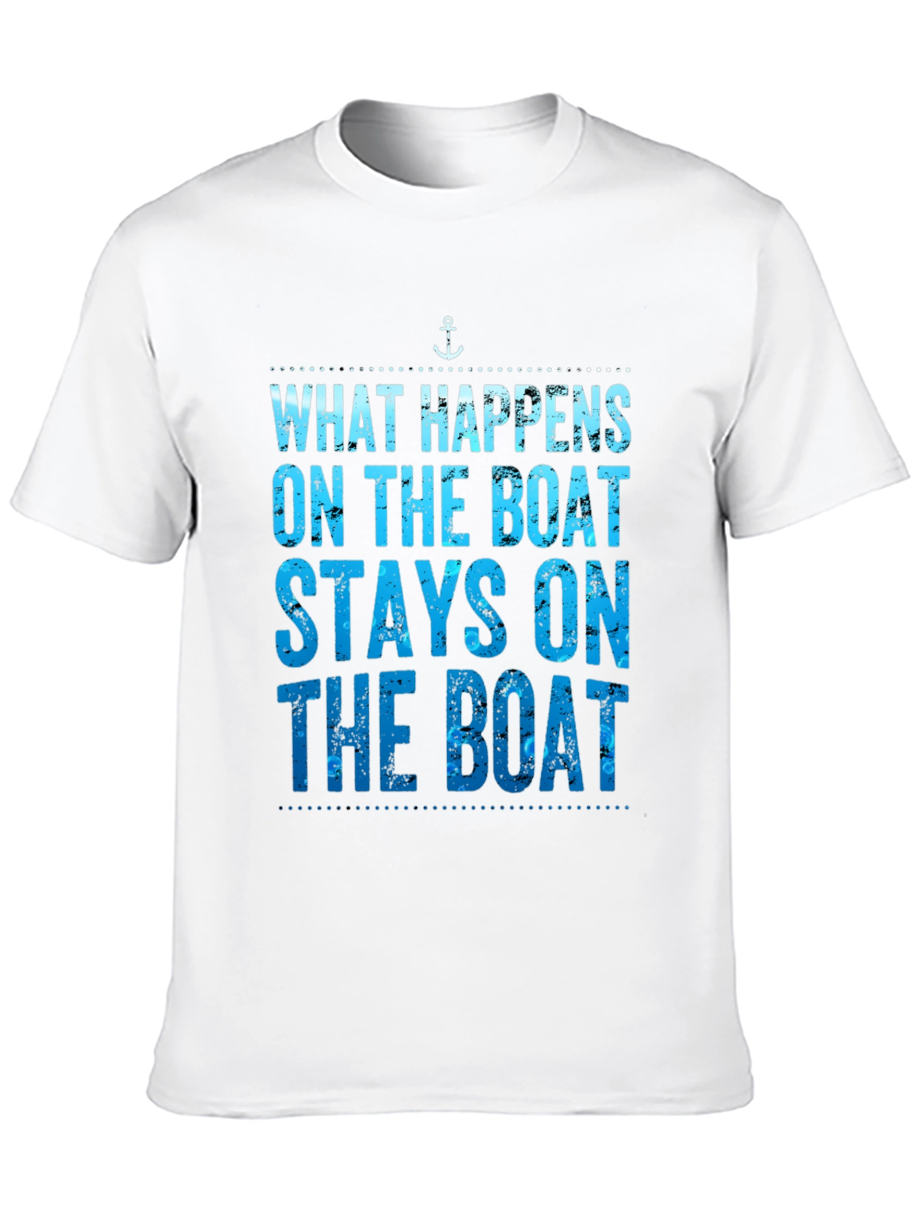 Black What Happens On The Boat T-Shirt view 10