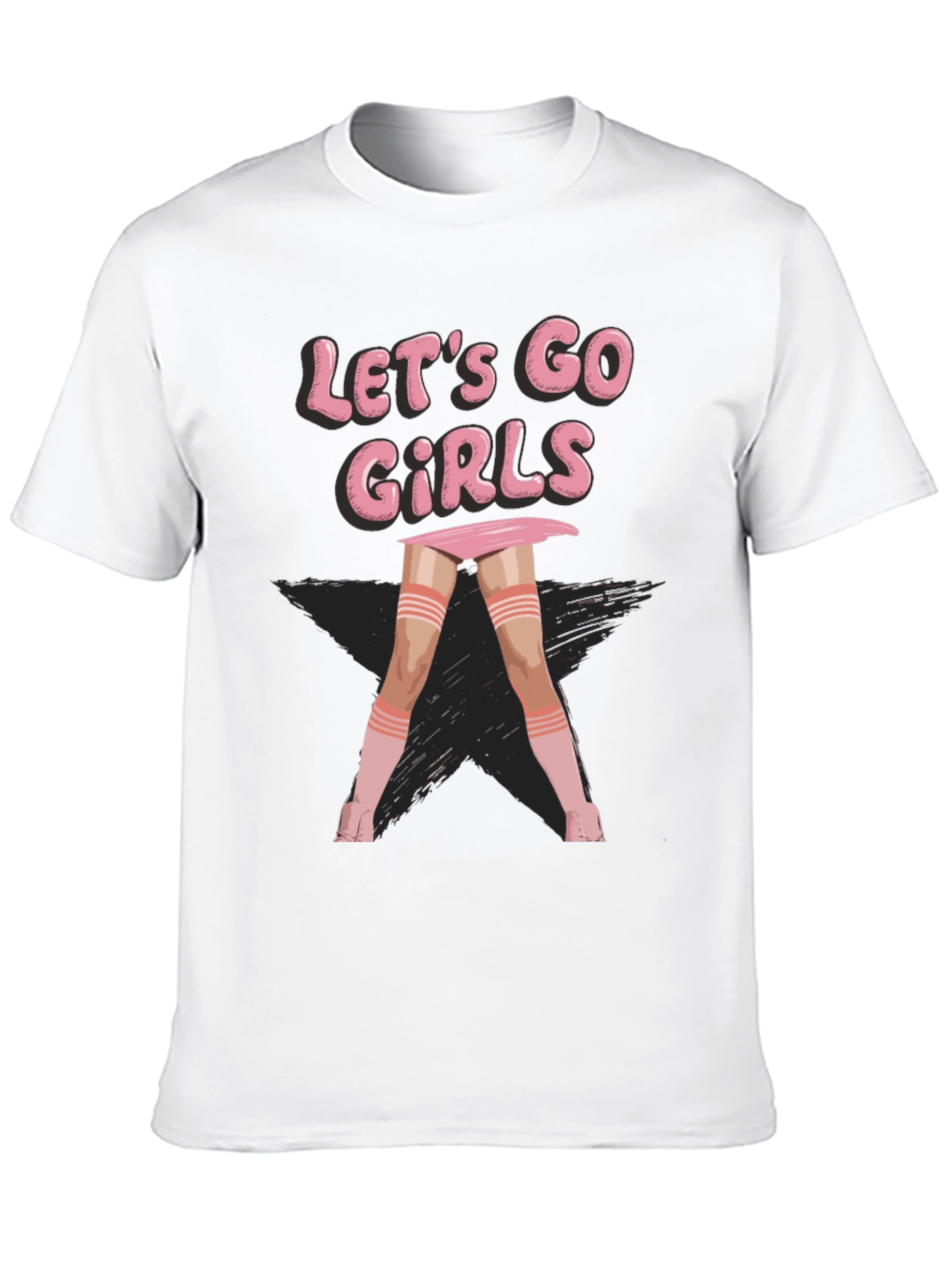 Black Let's Go Girls Black Graphic Tee view 10