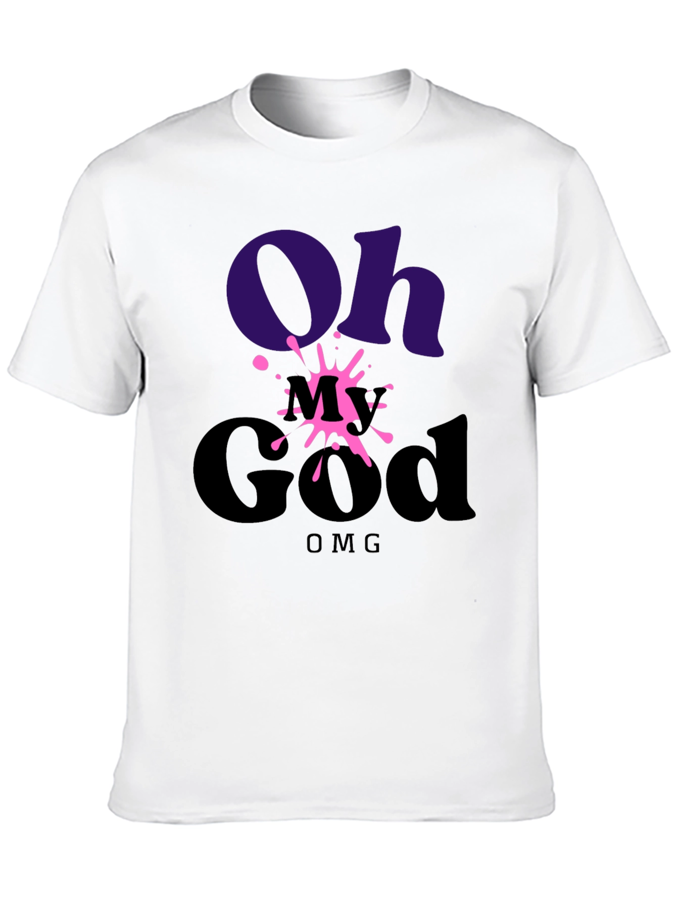 Black Oh My God OMG T-Shirt - Stylish Graphic Tee view 10