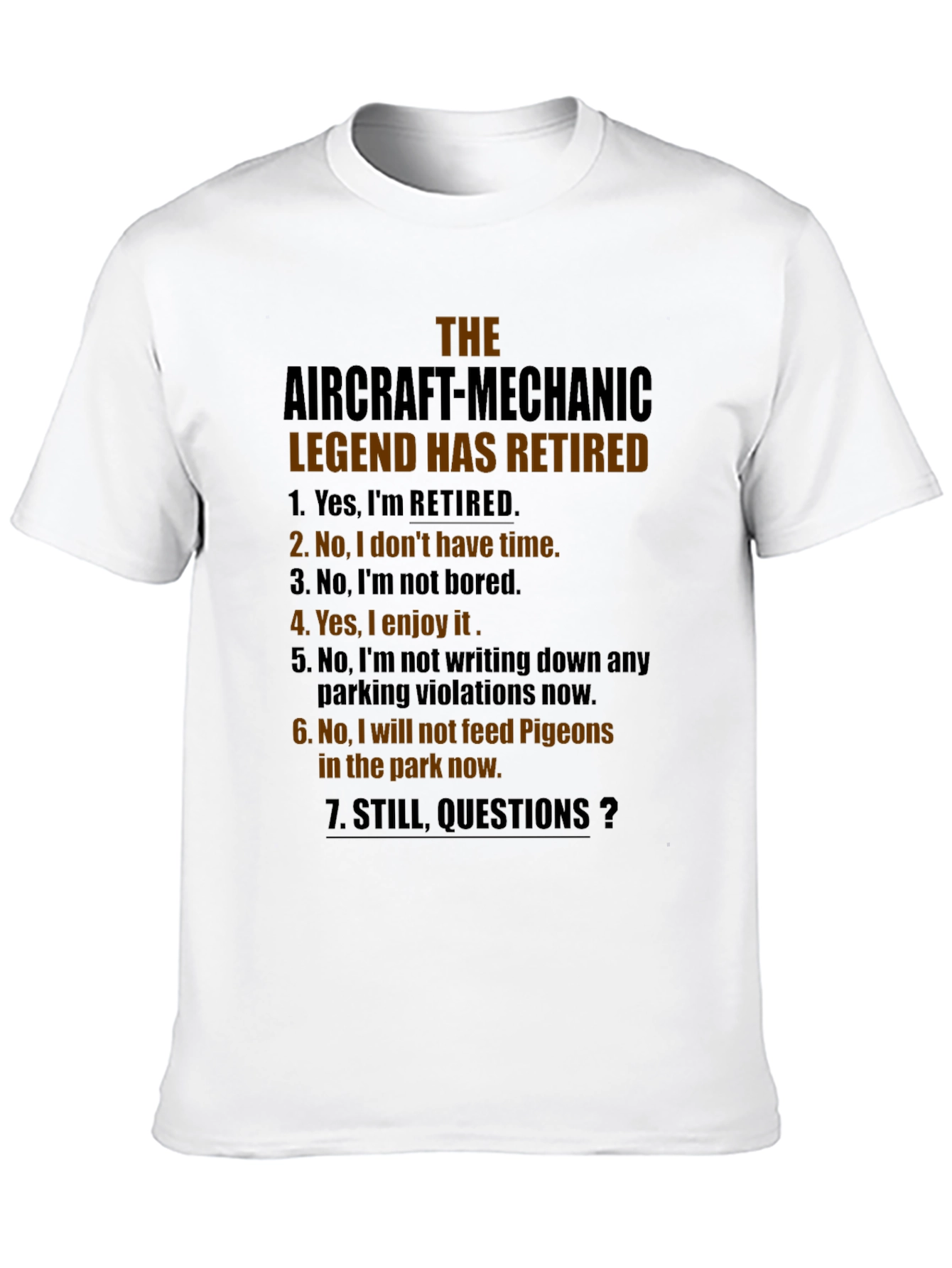 Black Retired Aircraft Mechanic Legend T-Shirt view 10