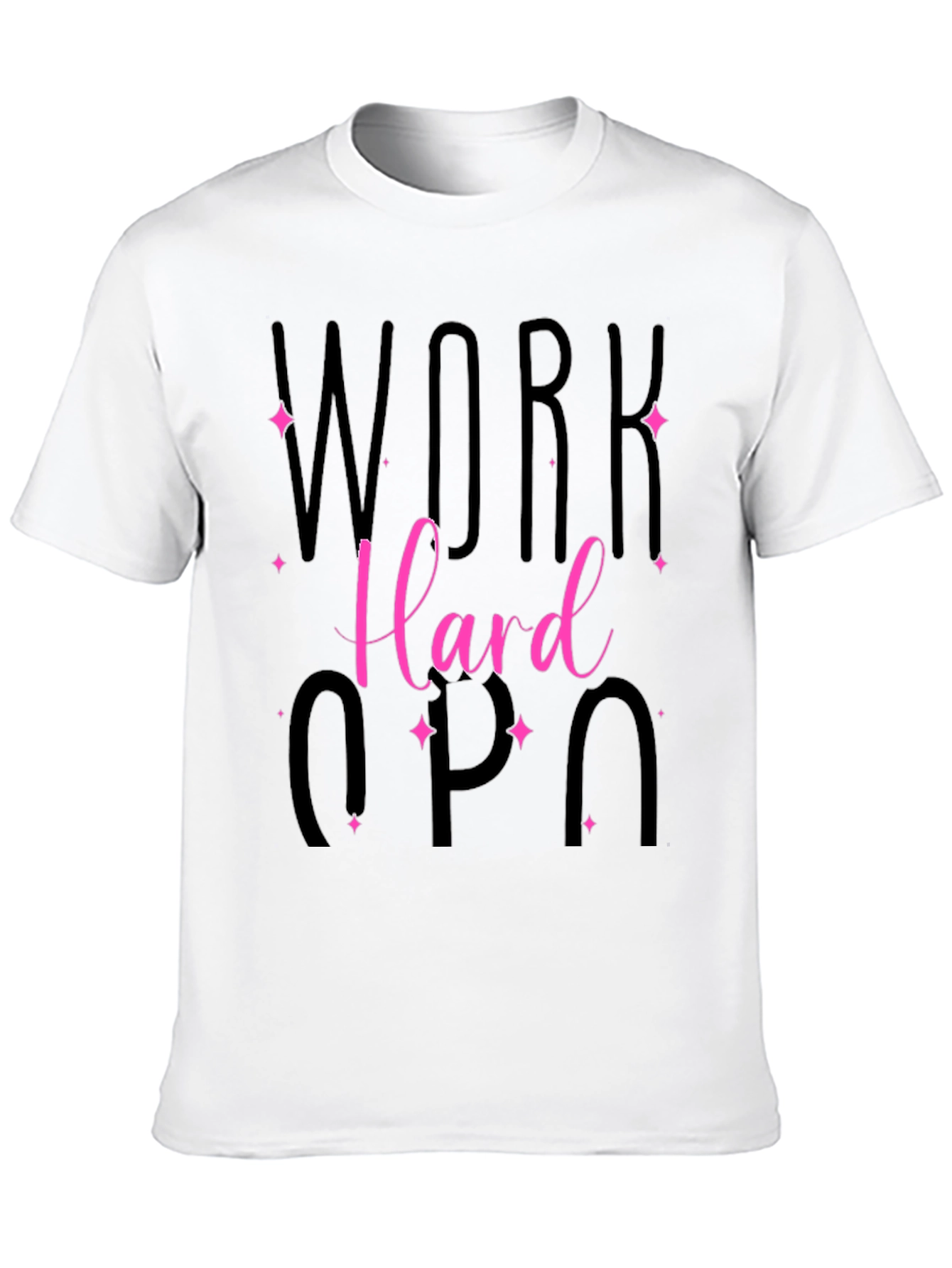 Black Work Hard T-Shirt view 10