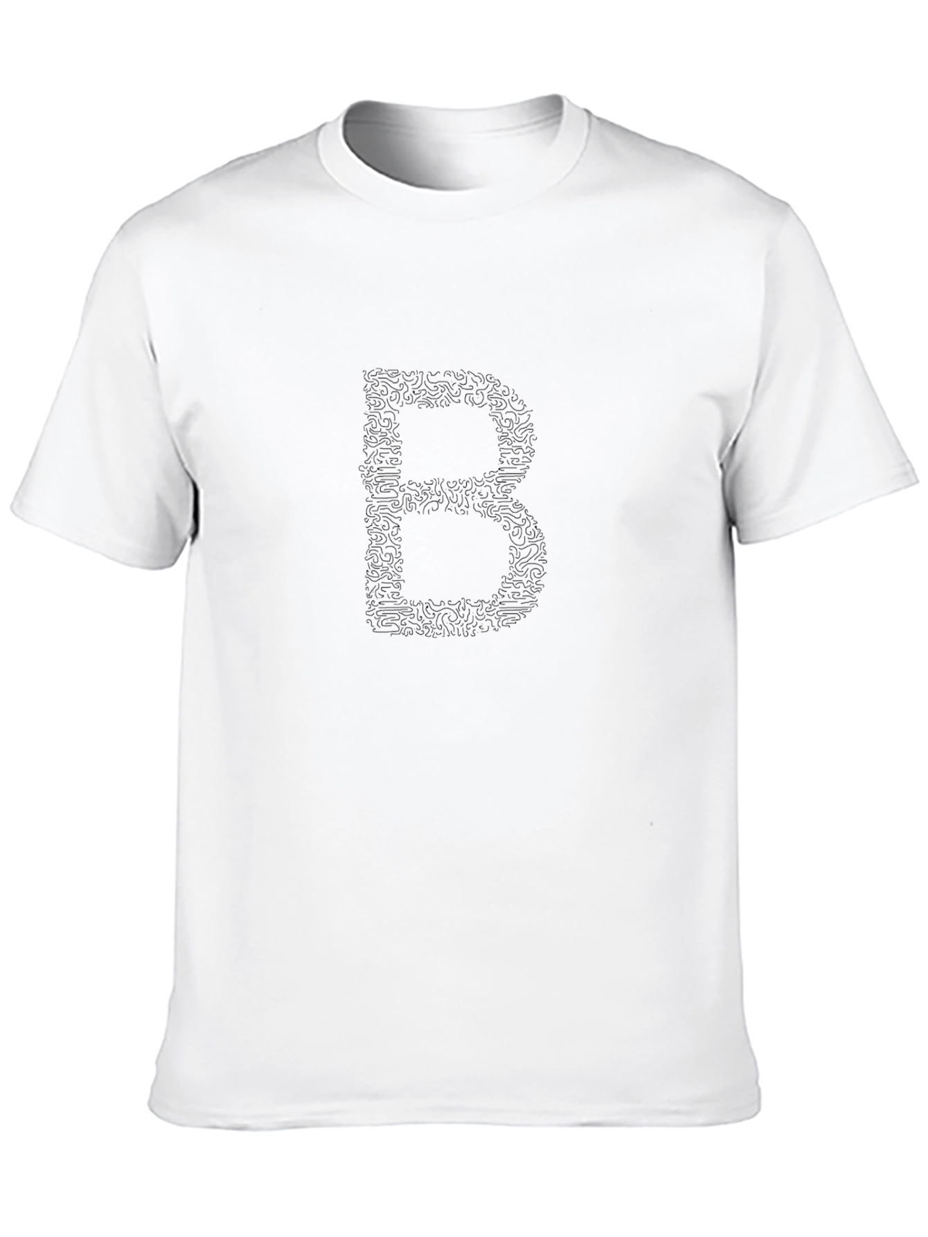Black Men's Black Tee with "B" Design view 10