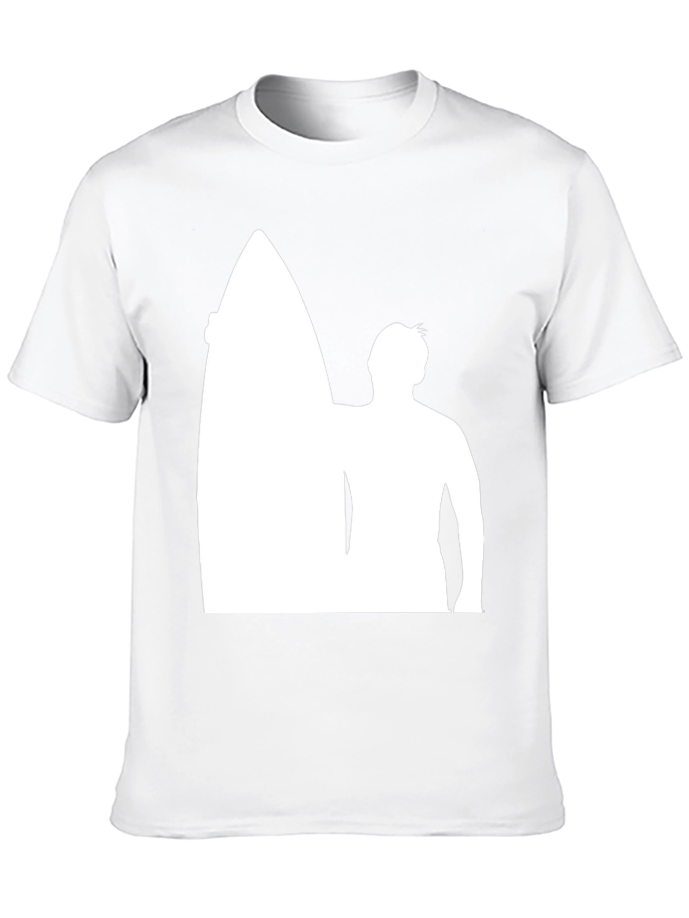 Black Surfer Silhouette Black T-Shirt view 10