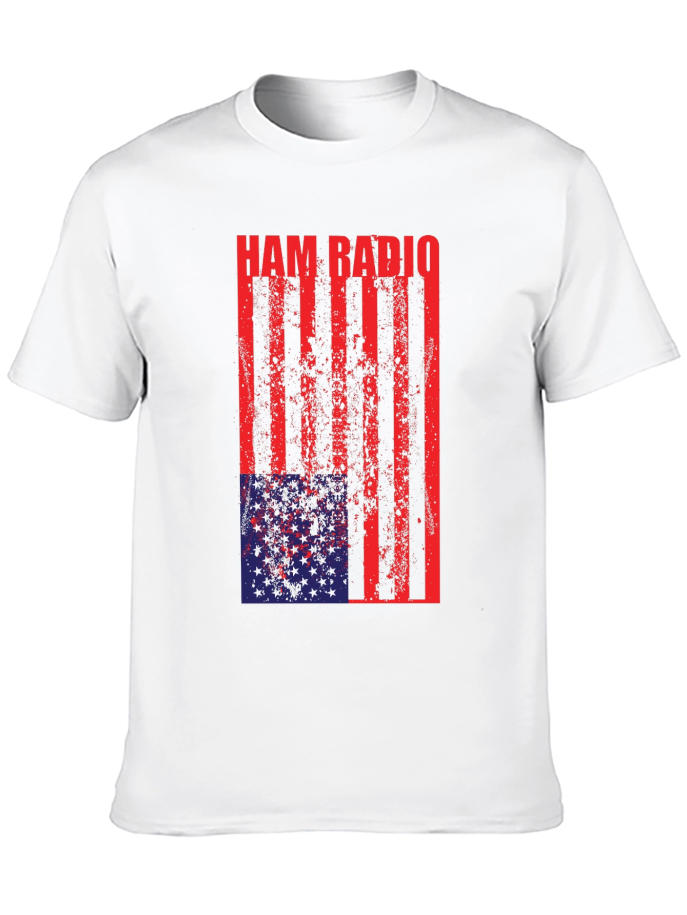 Black Ham Radio USA Flag T-Shirt view 10