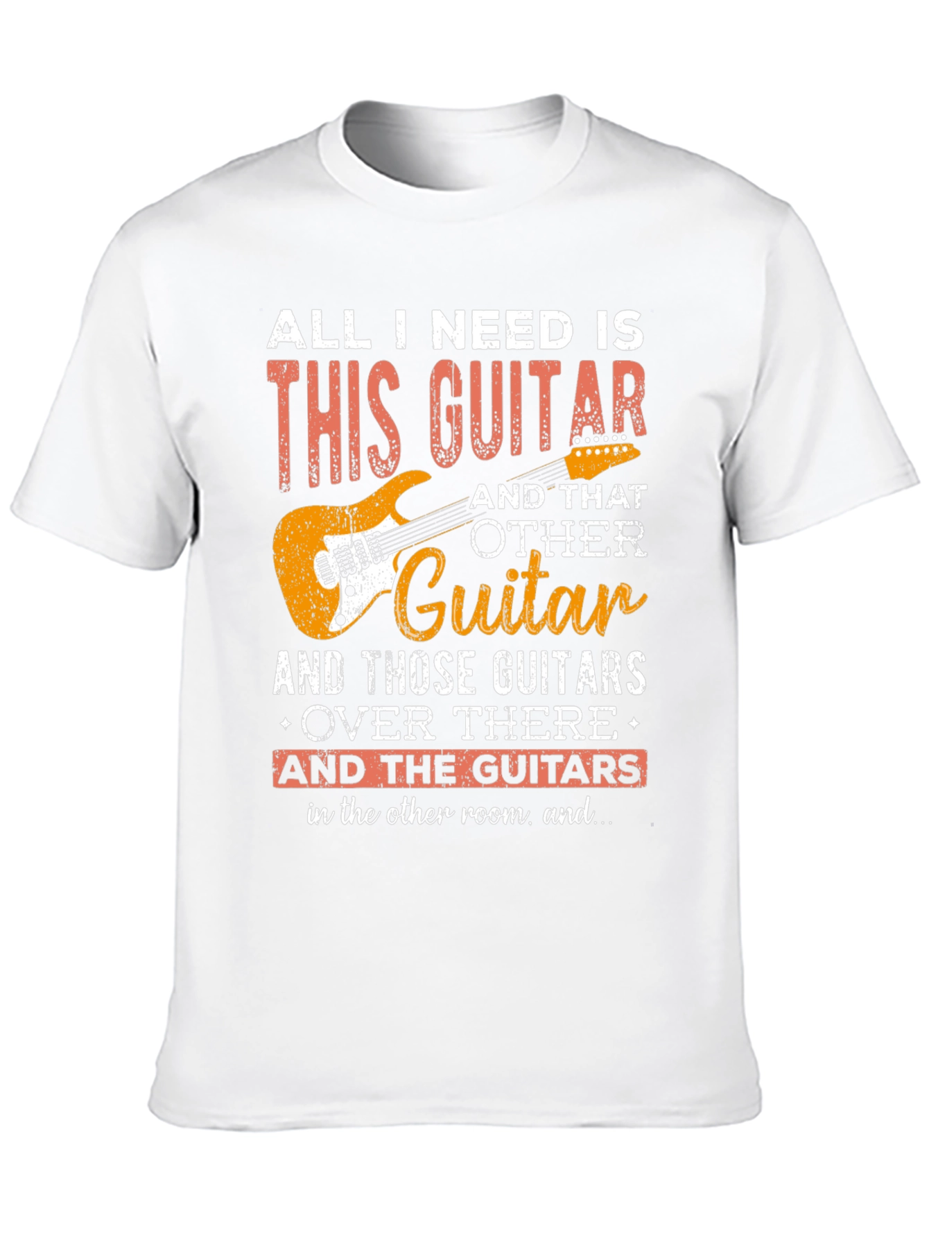 Black Guitar Lover T-Shirt - All I Need Is This Guitar view 10