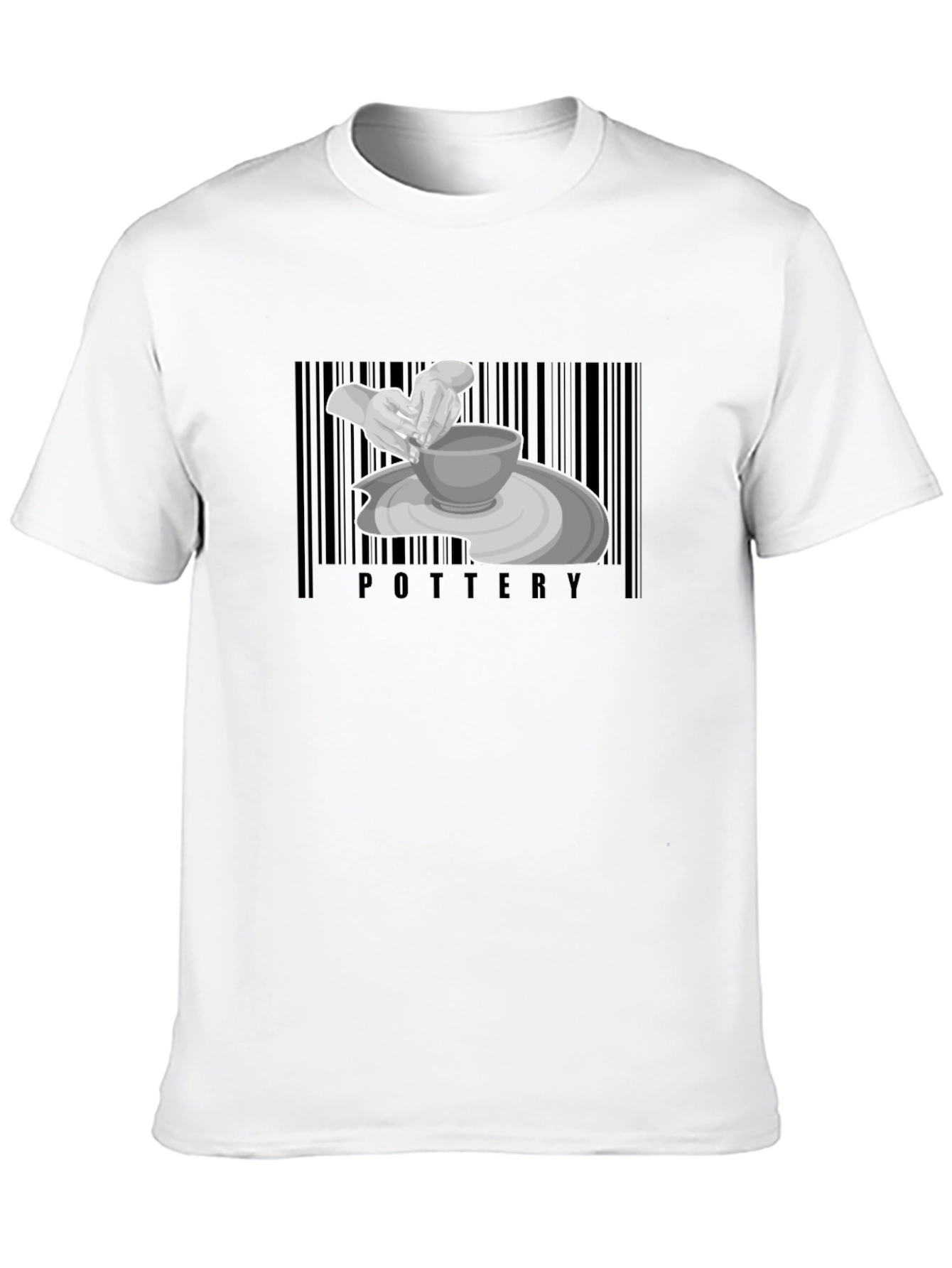 Black Pottery Wheel Graphic Tee - Unisex Cotton T-Shirt view 10