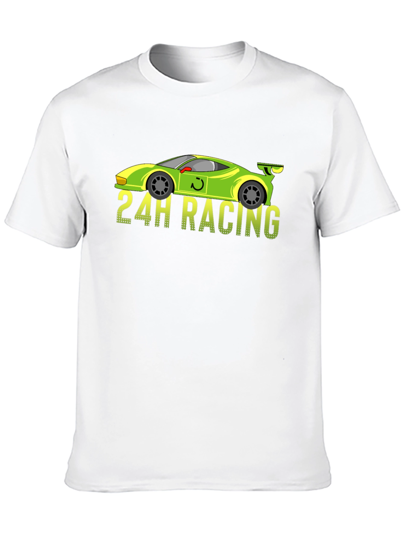 Black 24H Racing Car Graphic Black T-Shirt view 10