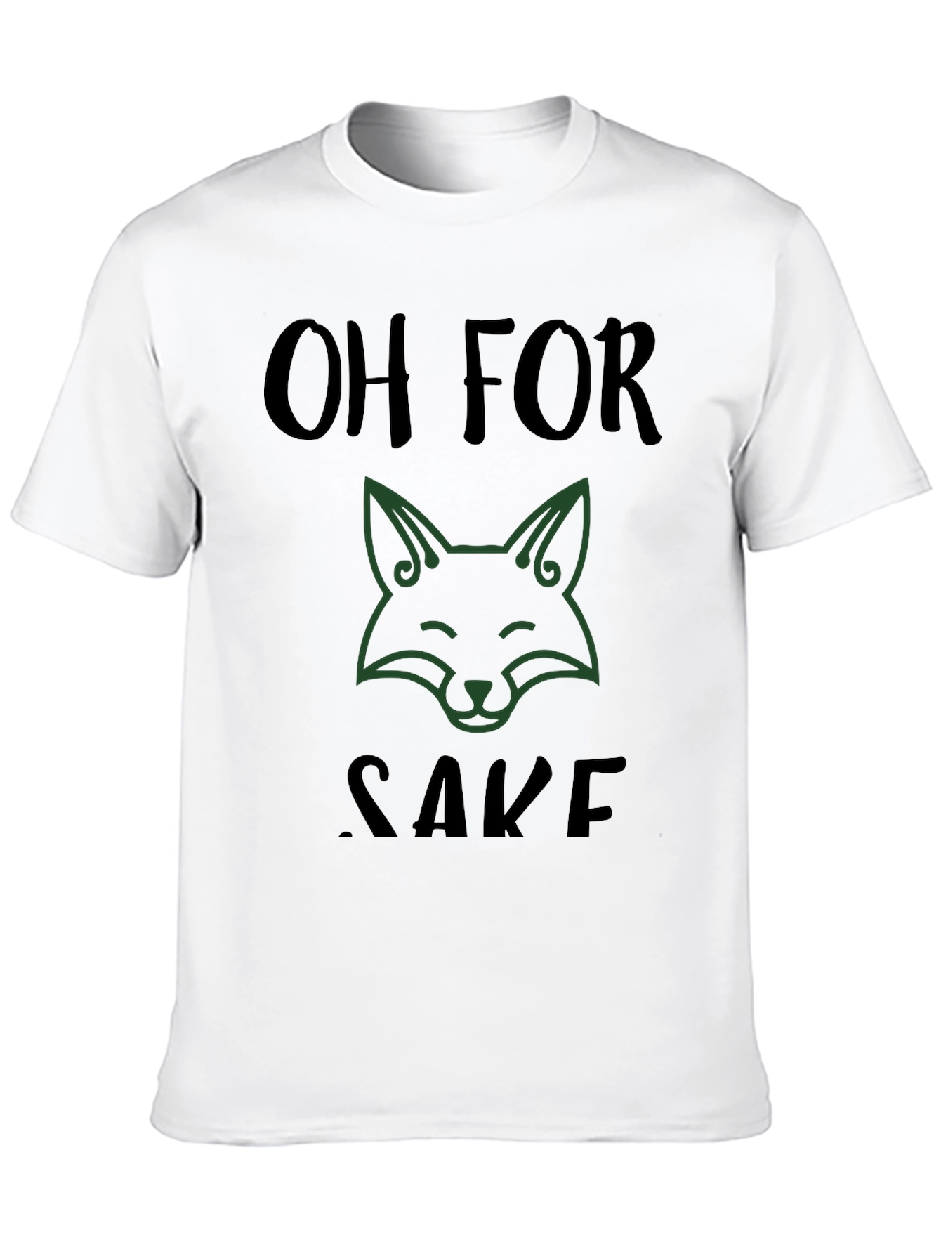 Black Oh For Fox Sake Graphic Tee - Humor T-Shirt view 10