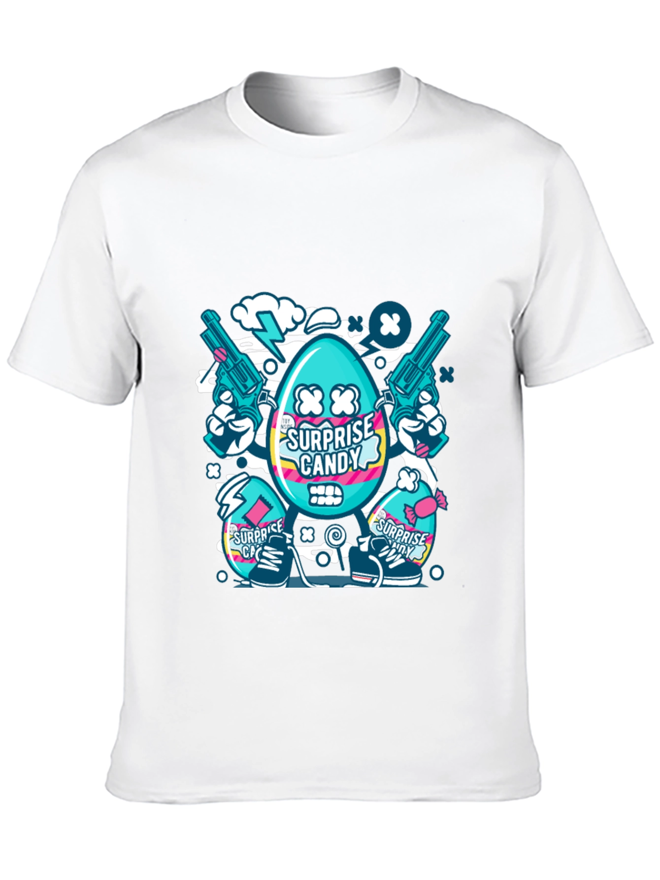 Black Surprise Candy Graphic T-Shirt - Funky Streetwear view 10