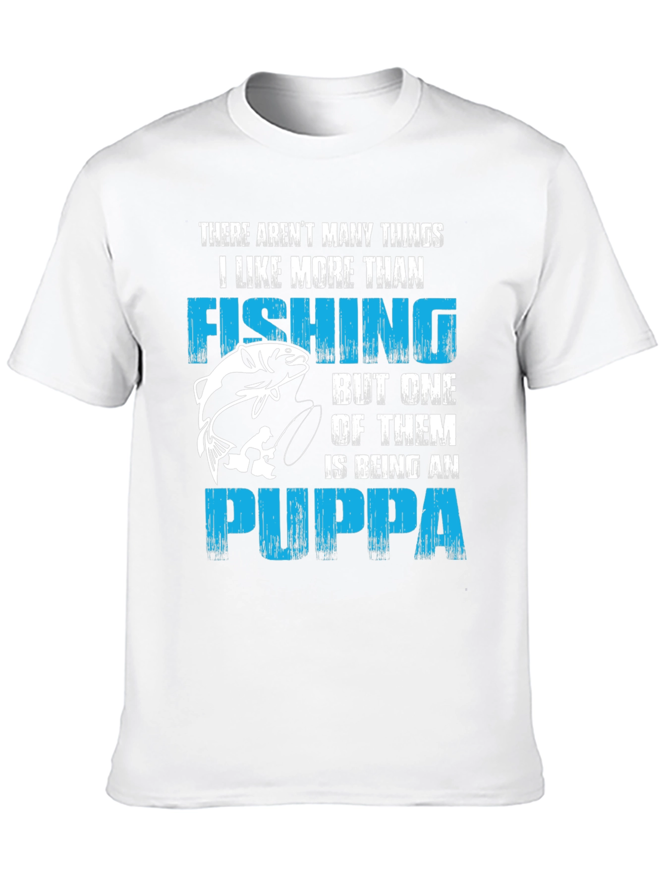 Black Fishing & Puppa T-Shirt - Gift for Fisherman Grandfather view 10