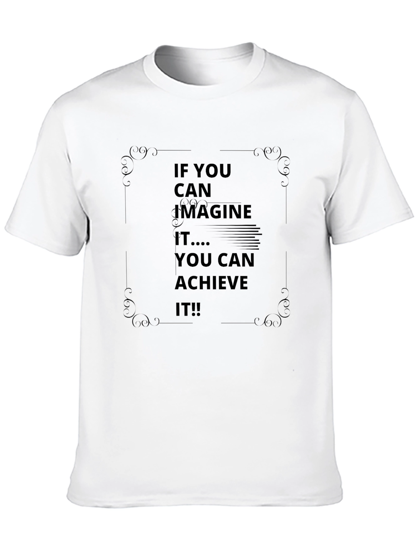 Black Inspirational Graphic Tee - Achieve It! view 10