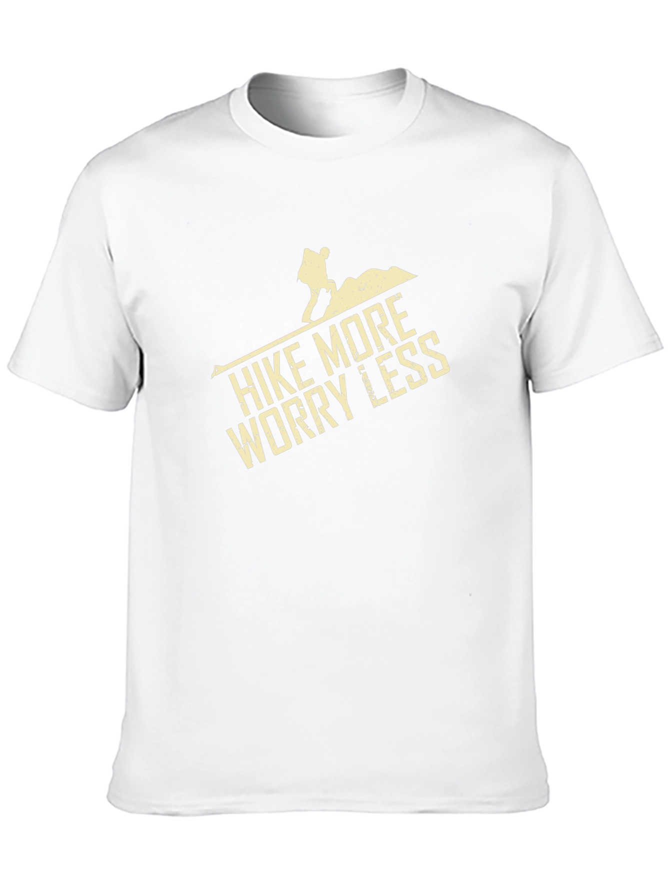 Black Hike More Worry Less T-Shirt, Outdoor Adventure view 10