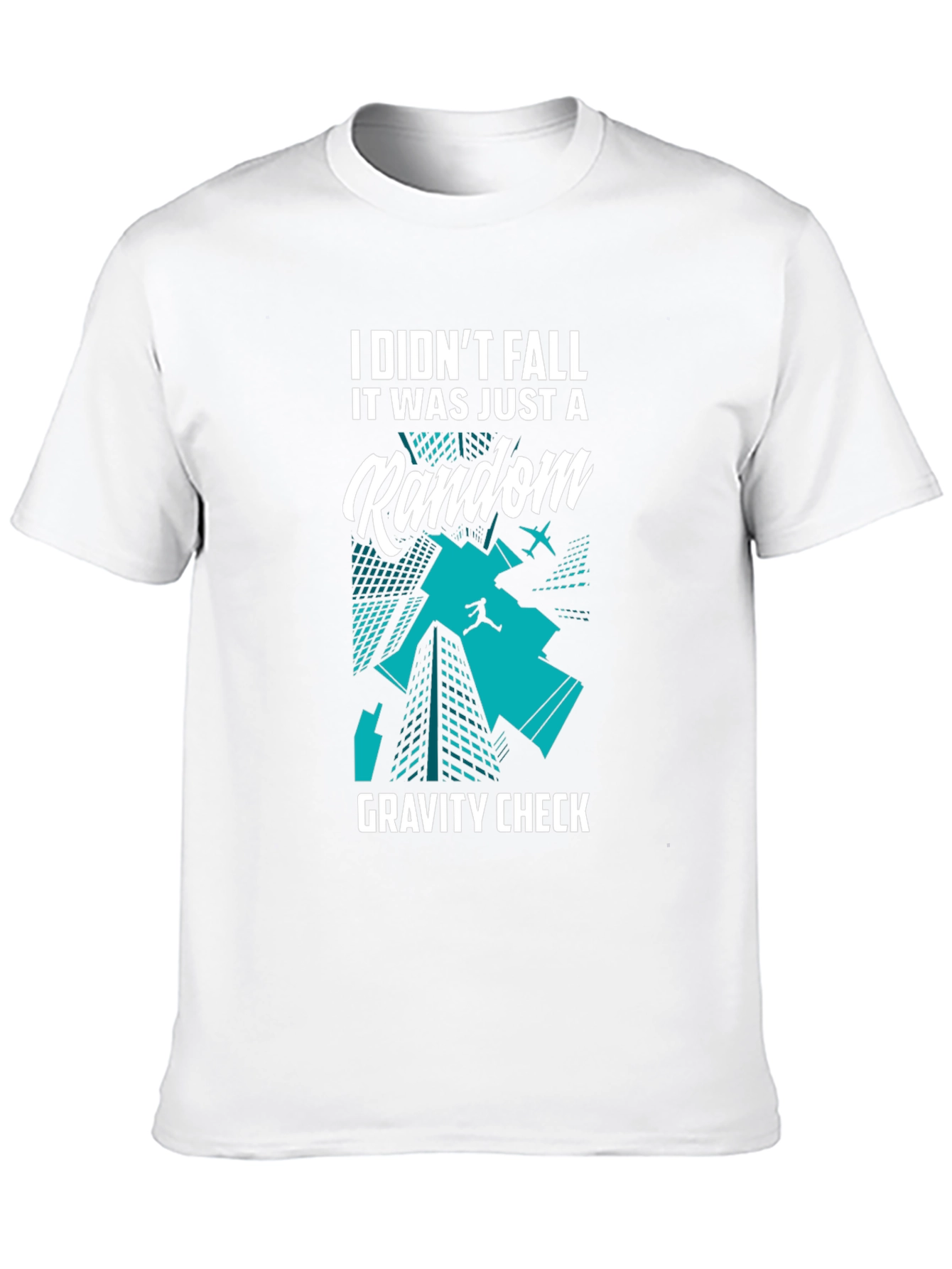 Black Random Gravity Check Black T-Shirt view 10