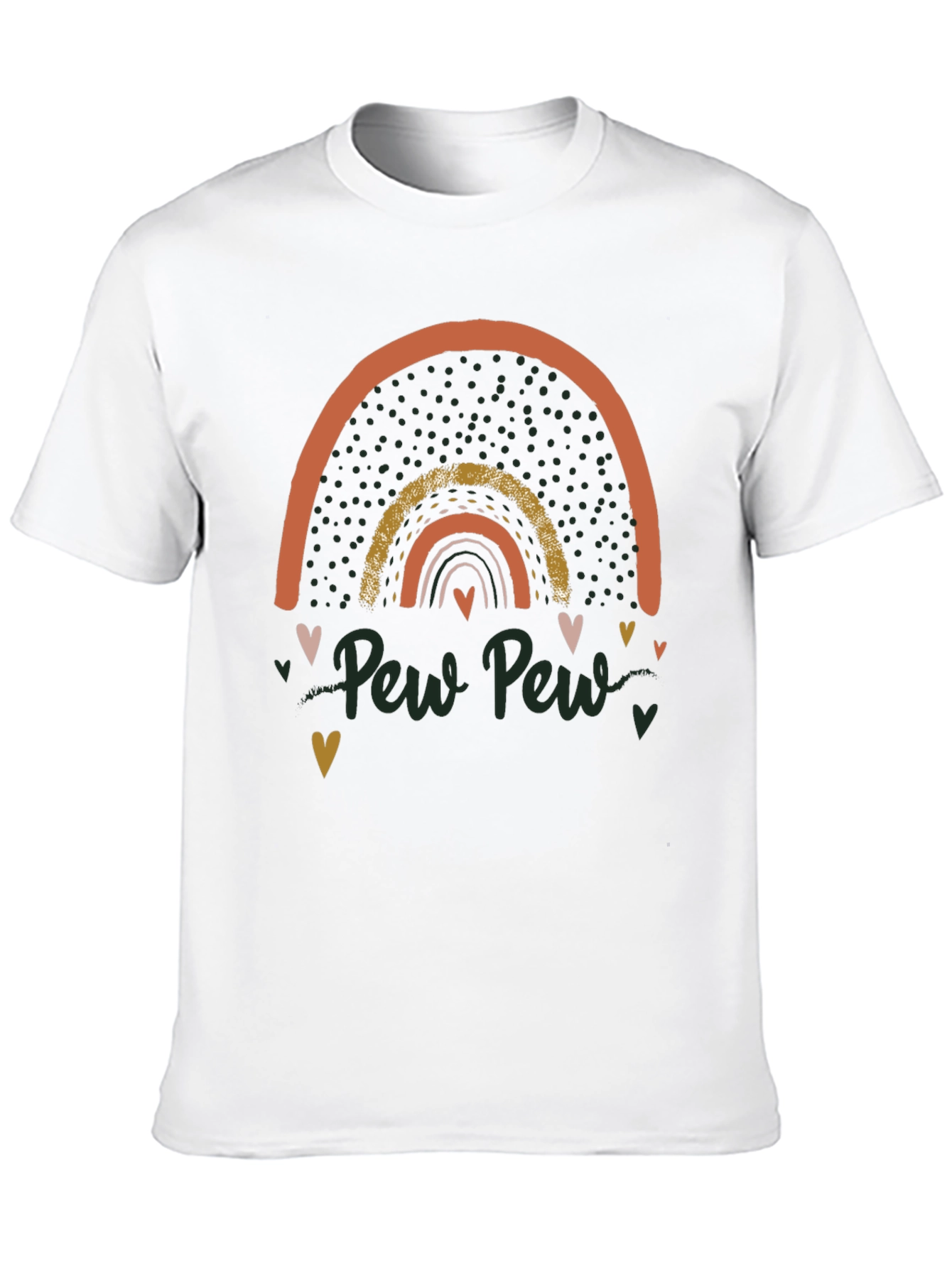 Black Pew Pew Rainbow Graphic Tee view 10