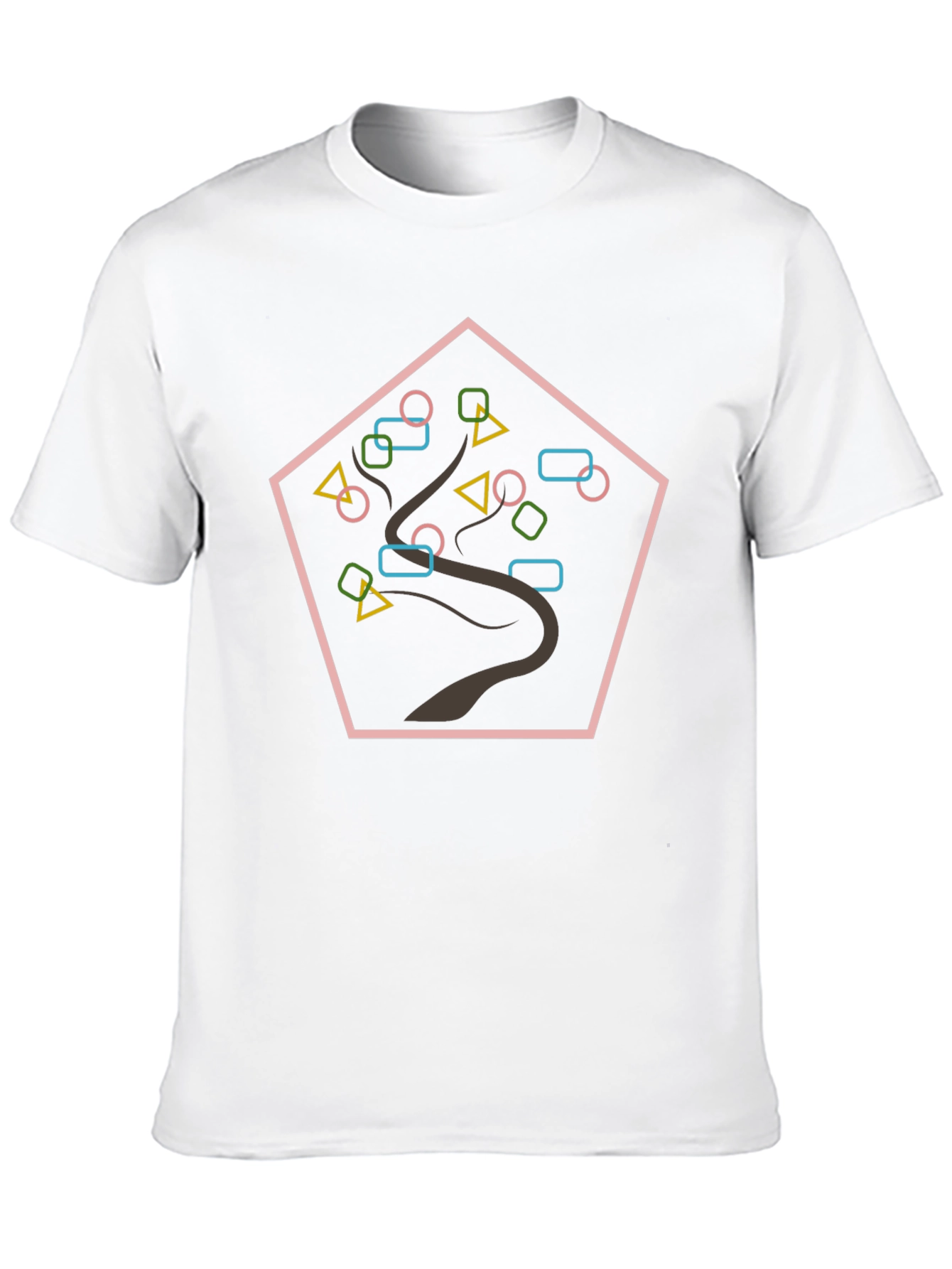 Black Geometric Tree Graphic Tee - Black view 10