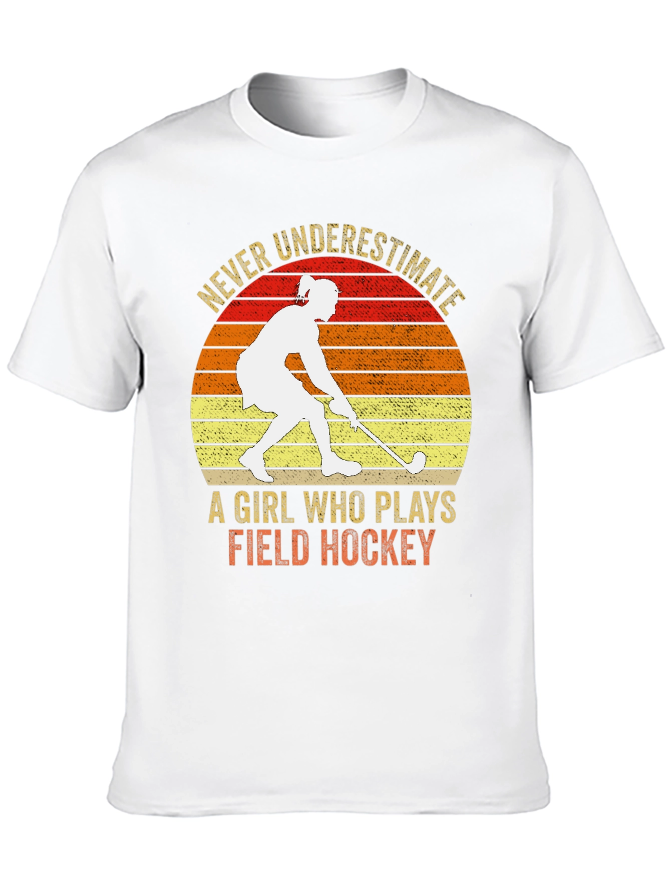 Black Never Underestimate Field Hockey T-Shirt view 10