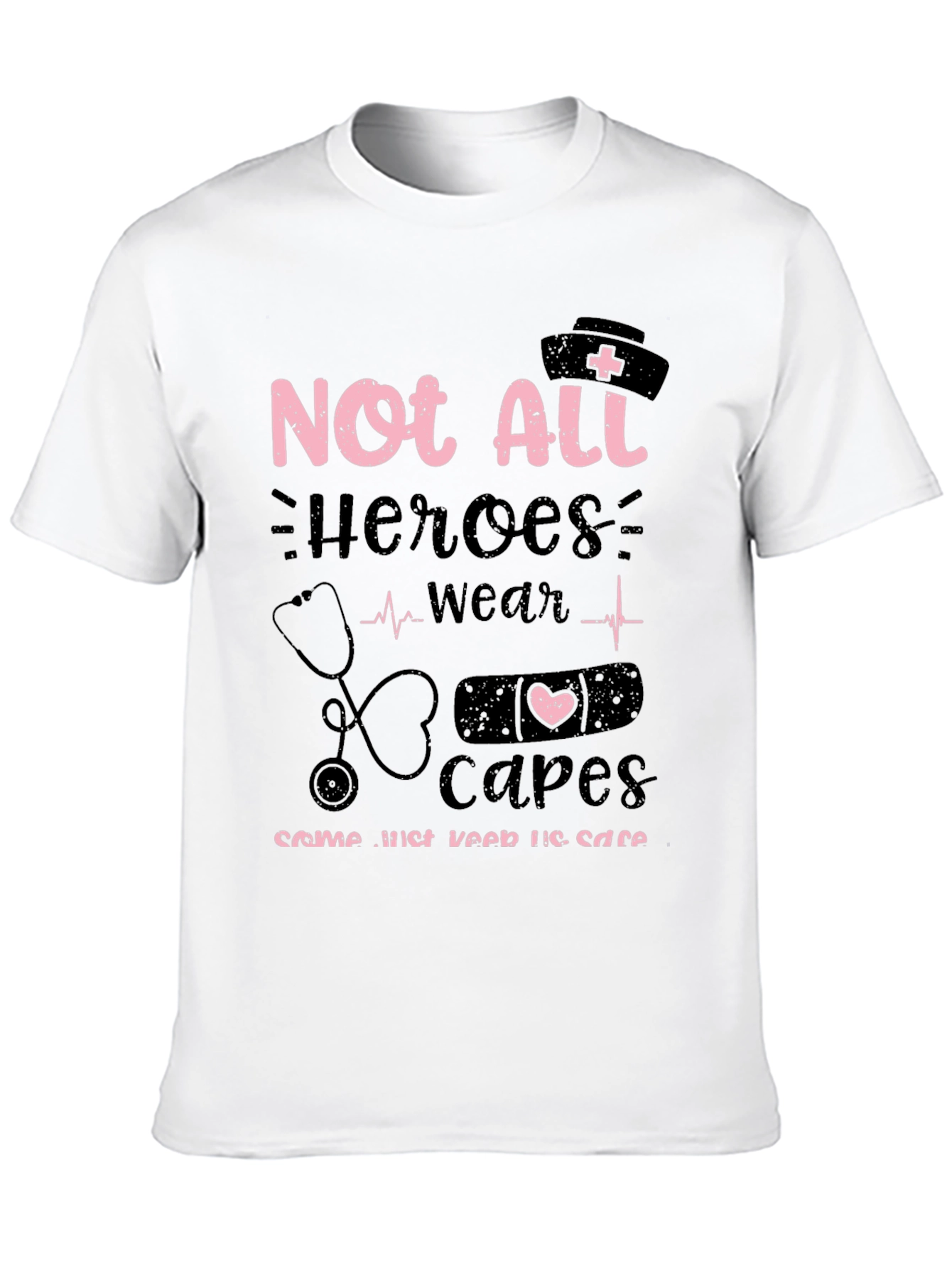 Black Nurse Hero T-Shirt - Not All Heroes Wear Capes view 10