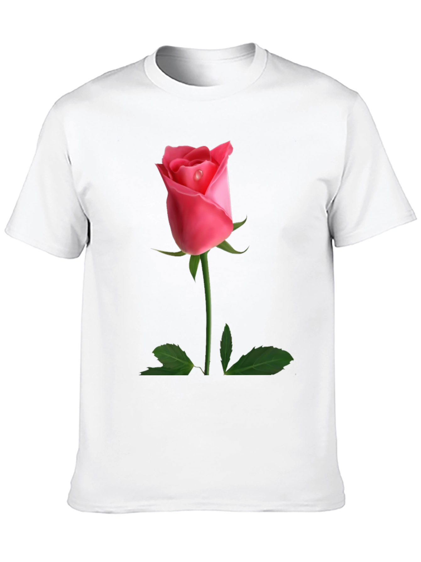 Black Rose Graphic Tee - Classic Black Cotton Blend view 10