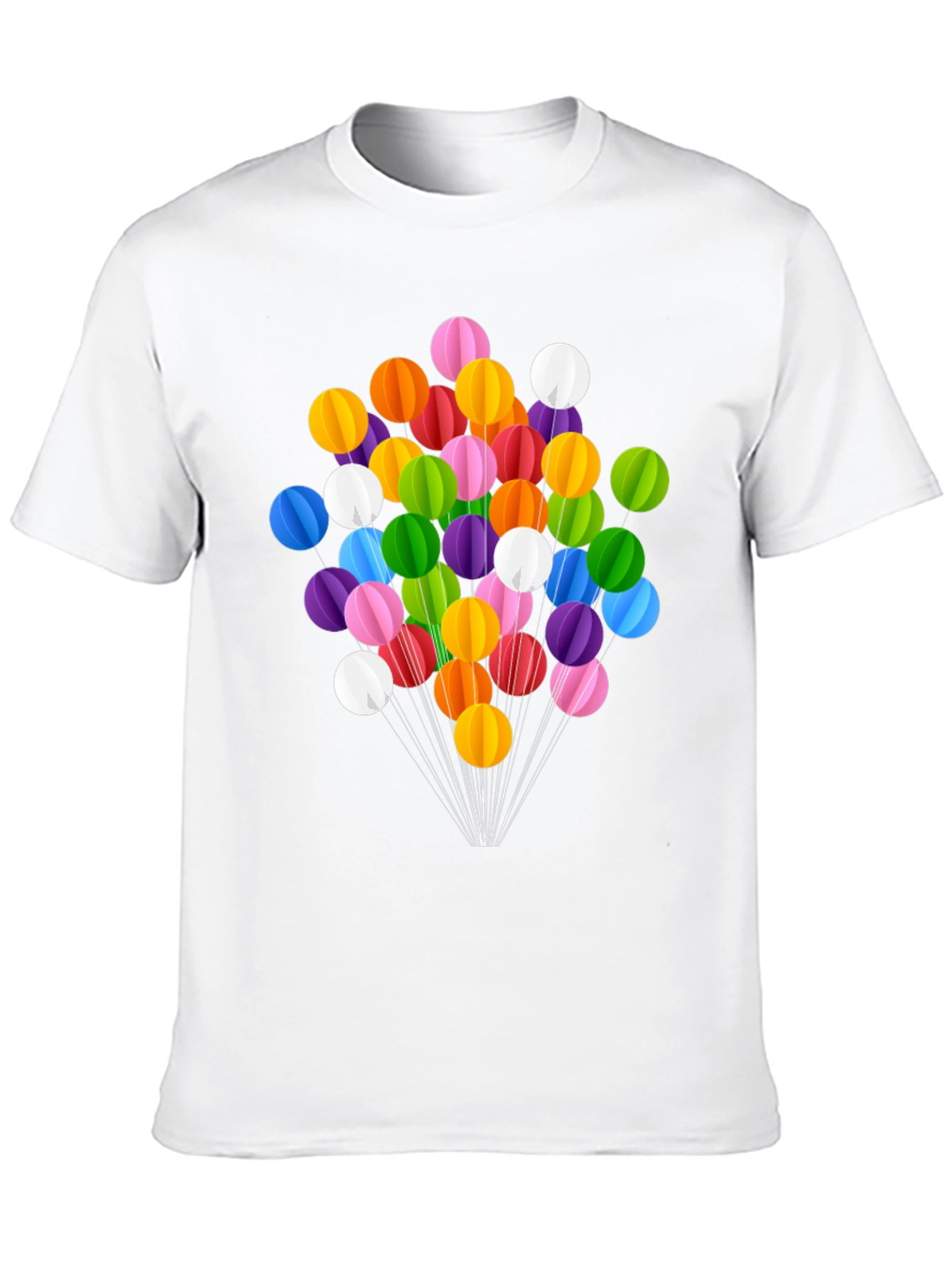 Black Colorful Balloon Graphic T-Shirt view 10