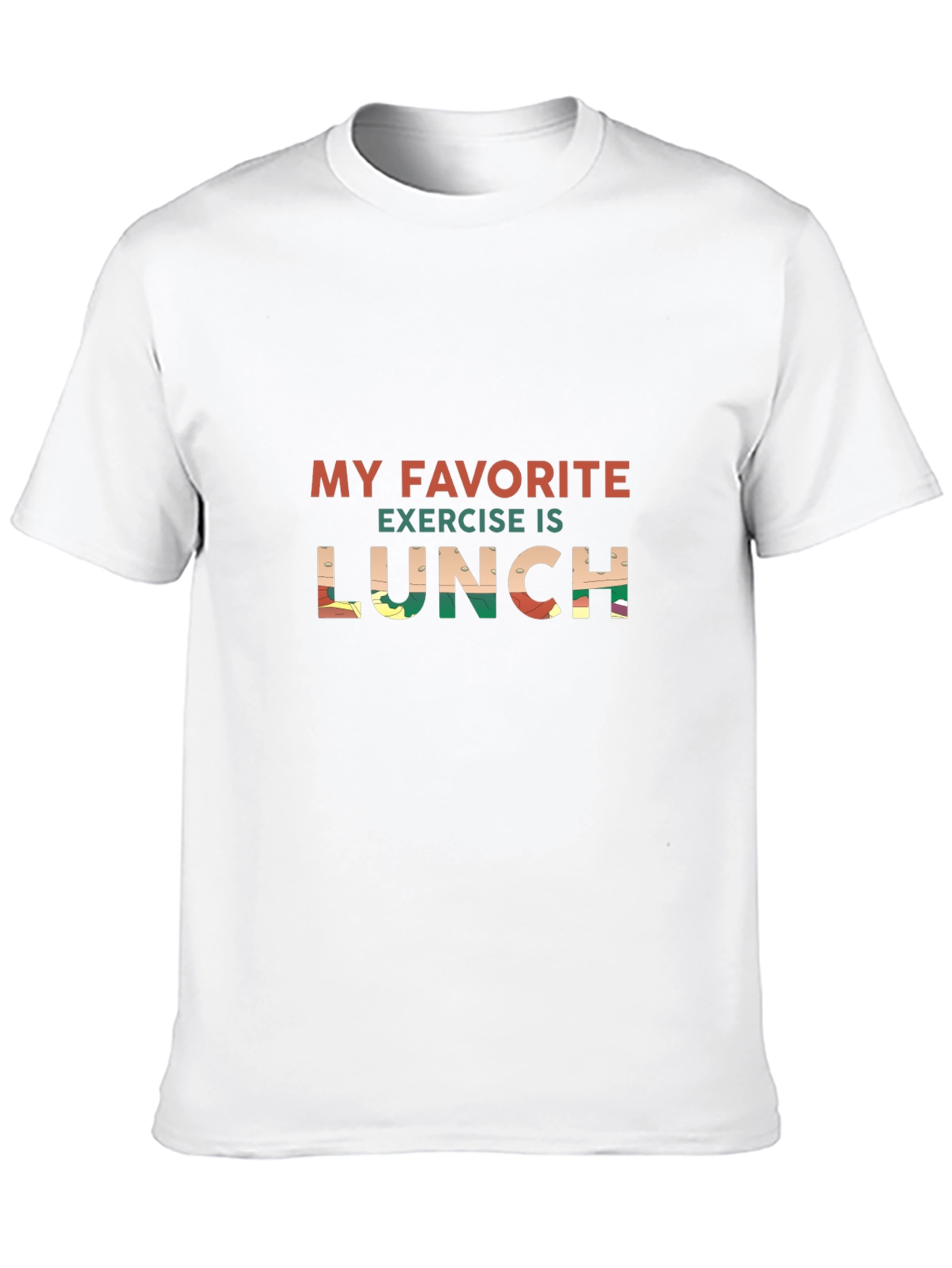 Black My Favorite Exercise is Lunch Graphic T-Shirt view 10