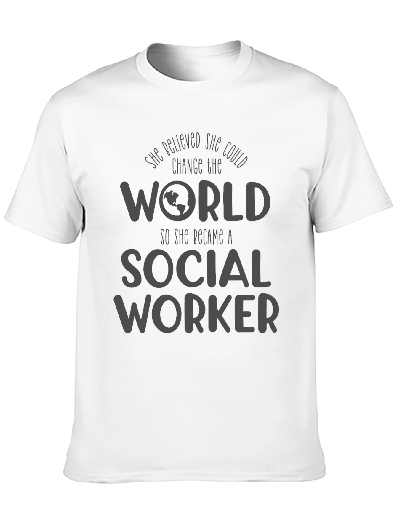Black Social Worker T-Shirt - She Believed She Could Change the World view 10