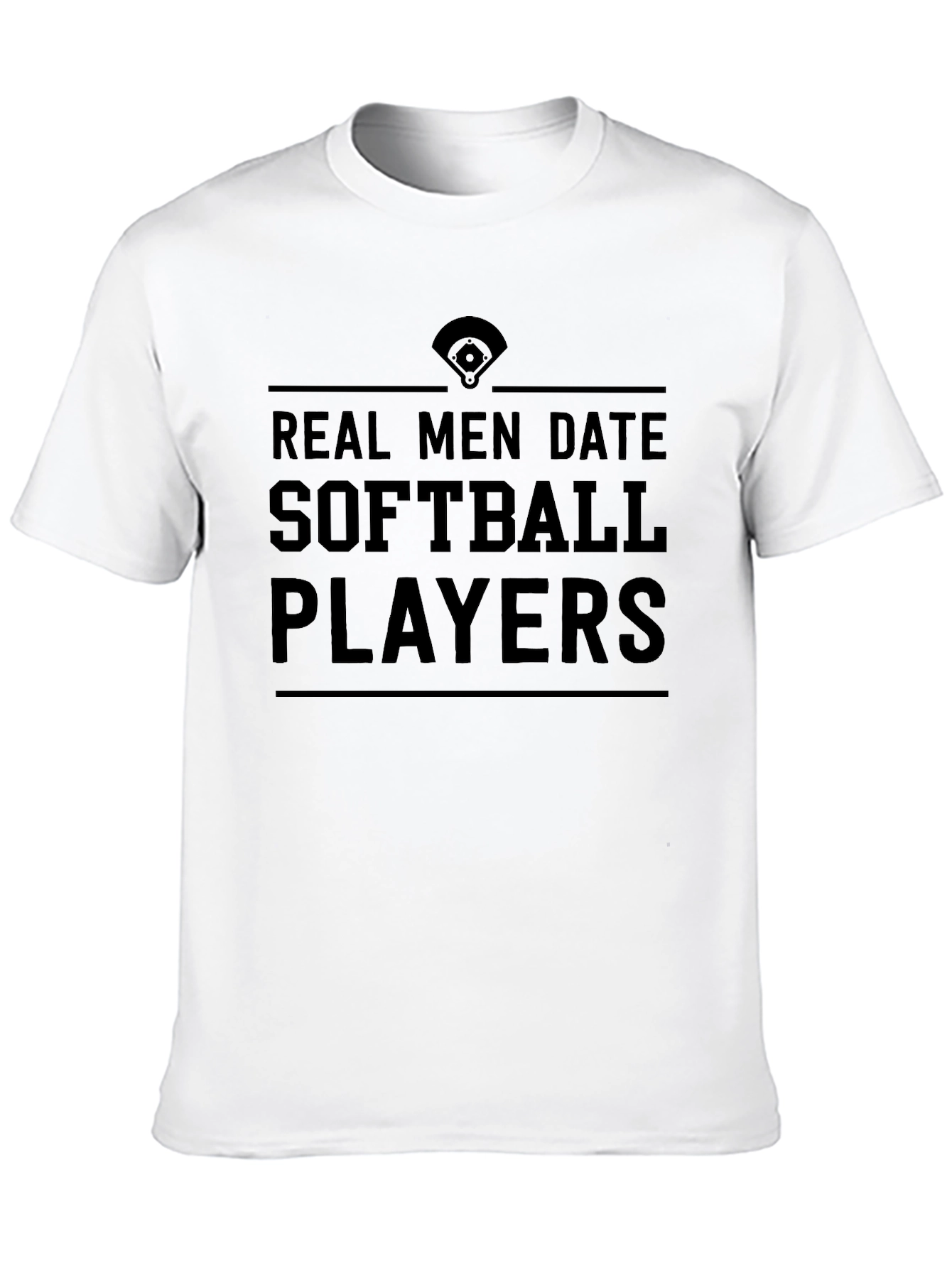 Black Real Men Date Softball Players T-Shirt view 10