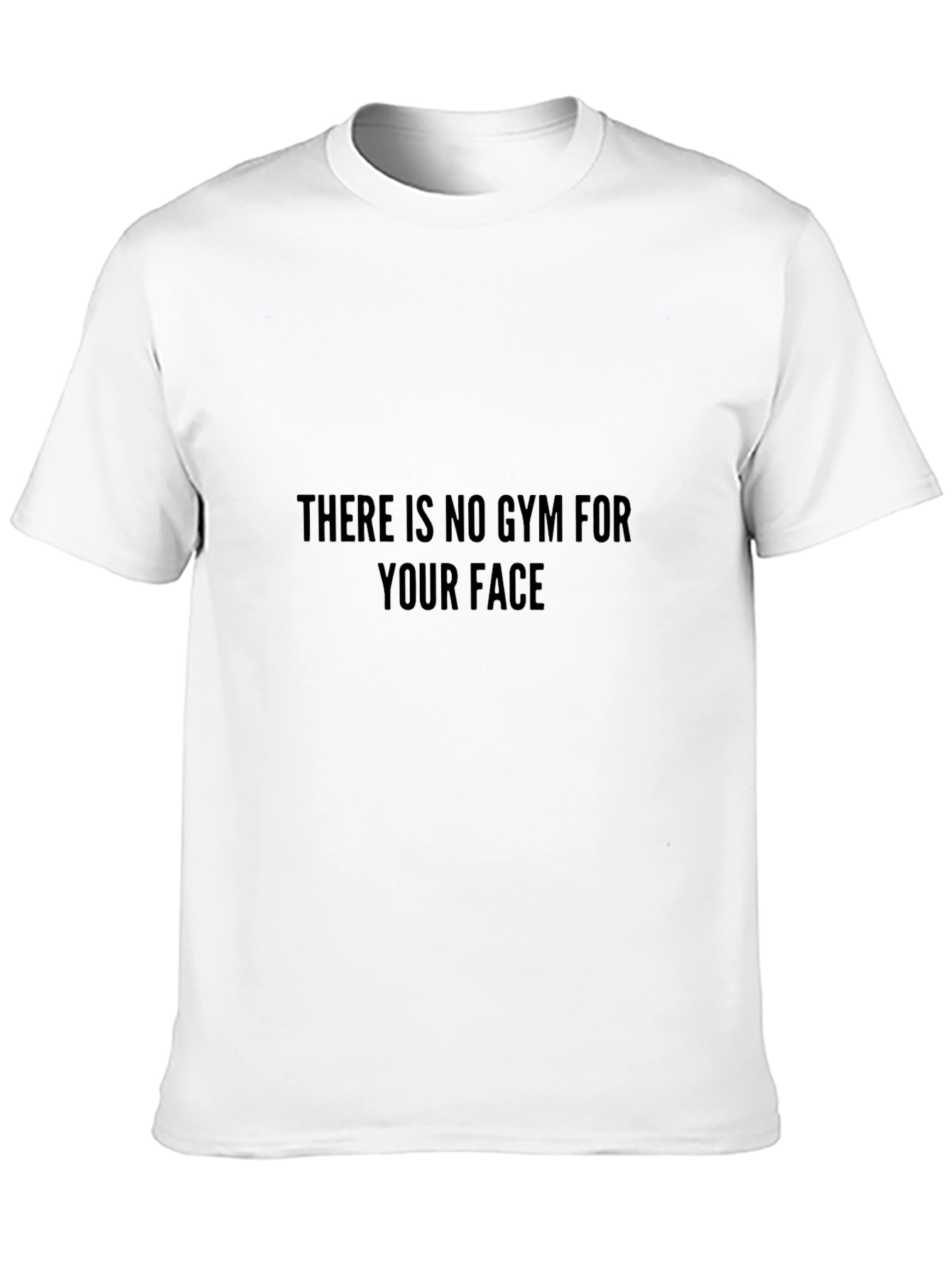 Black Funny "No Gym For Your Face" Graphic T-Shirt view 10