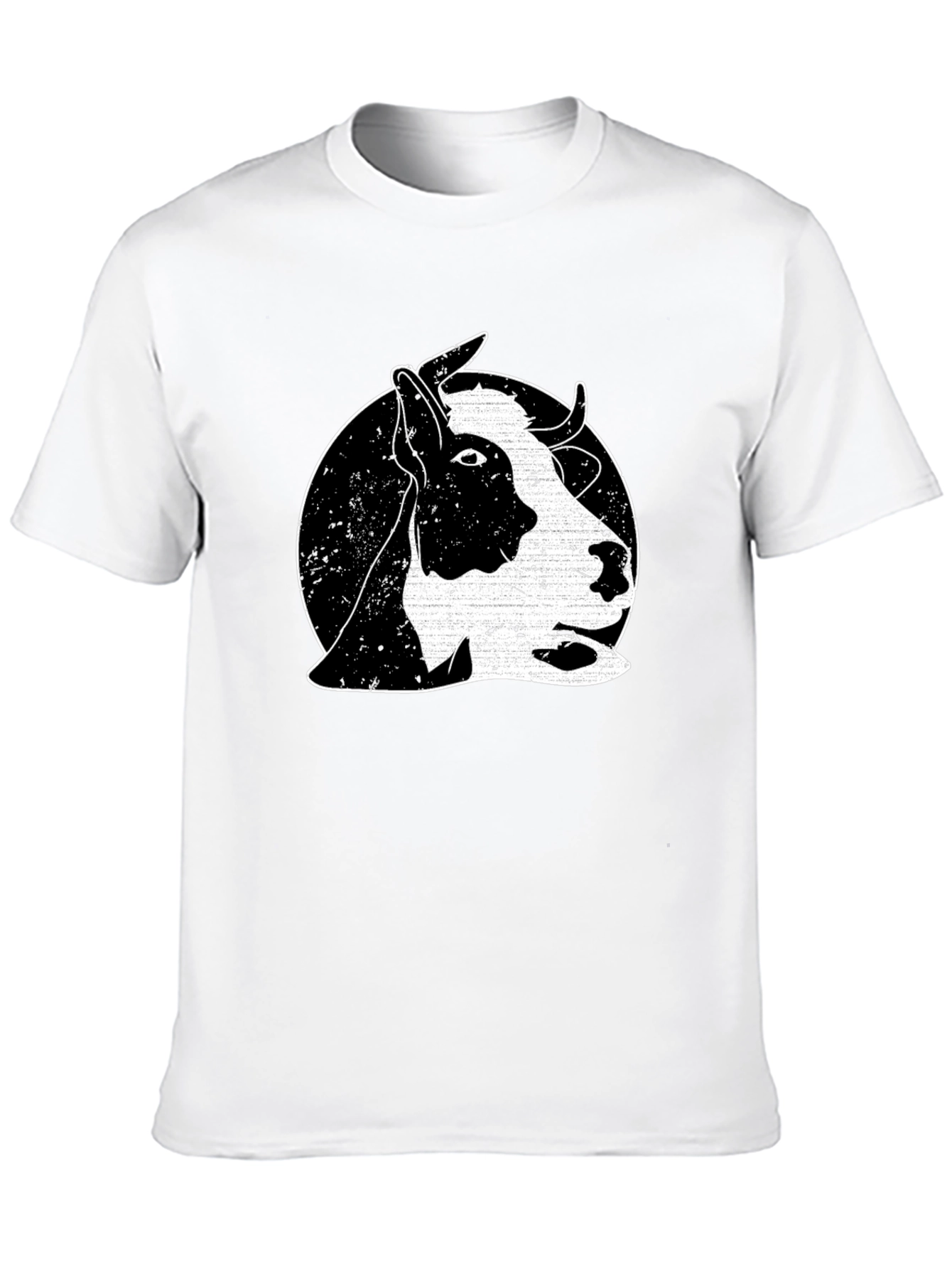 Black Cow Graphic Tee - Black Cotton Comfort Fit T-Shirt view 10