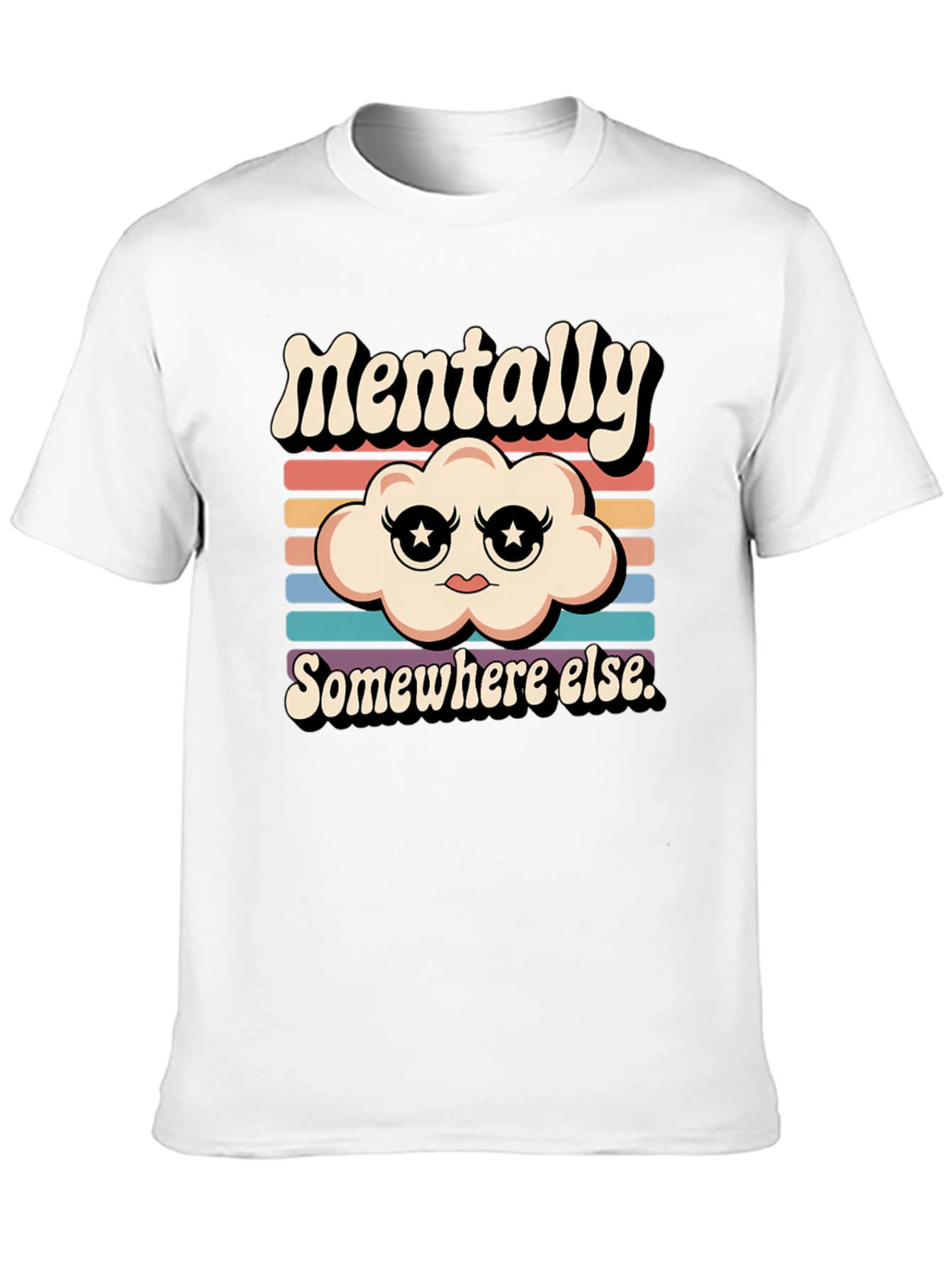 Black Mentally Somewhere Else Graphic Tee view 10