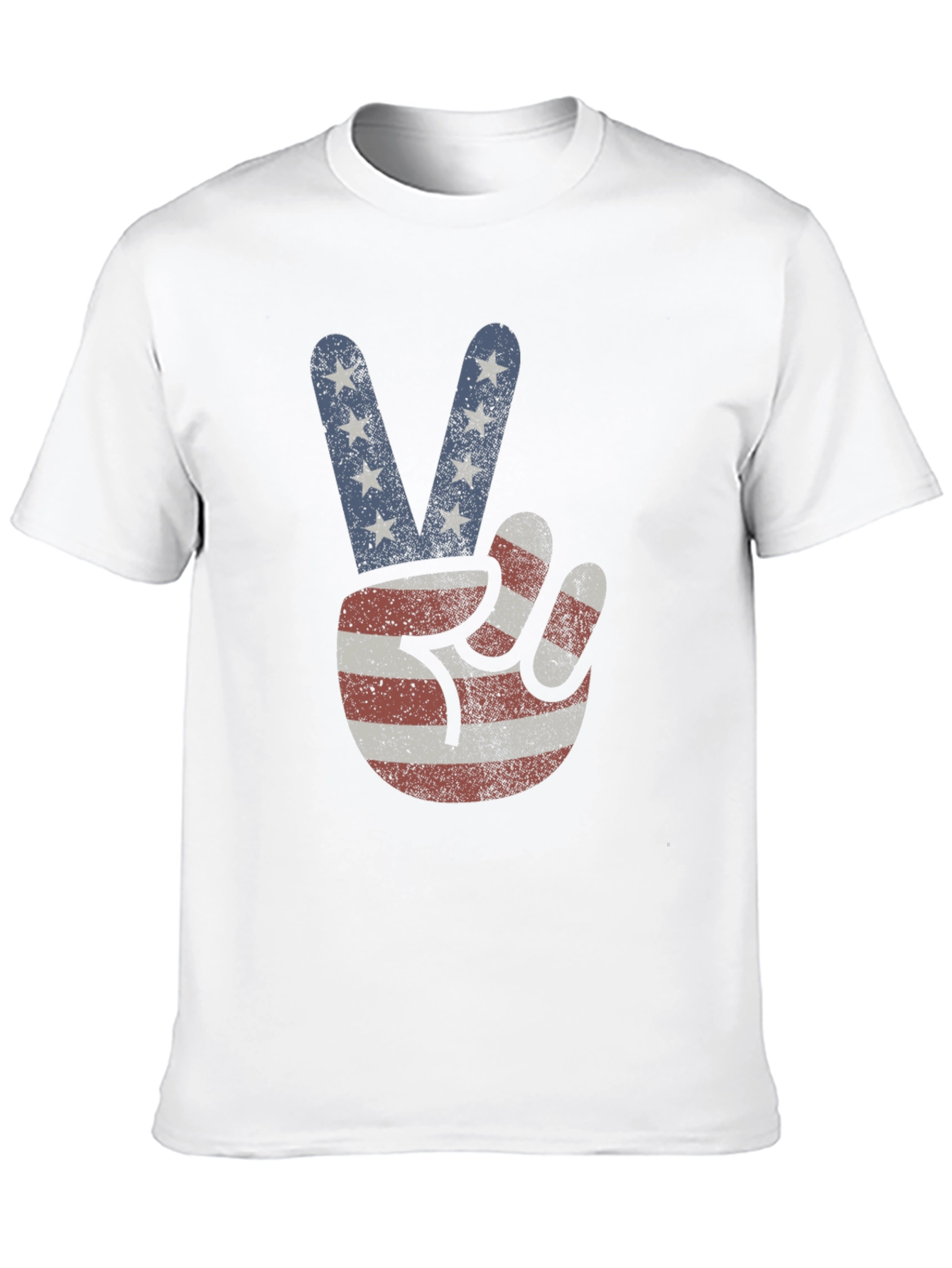 Black American Flag Peace Sign T-Shirt view 10