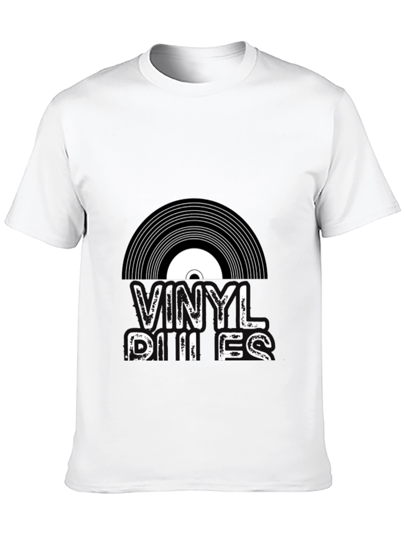 Black Vinyl Rules Black Graphic Tee view 10