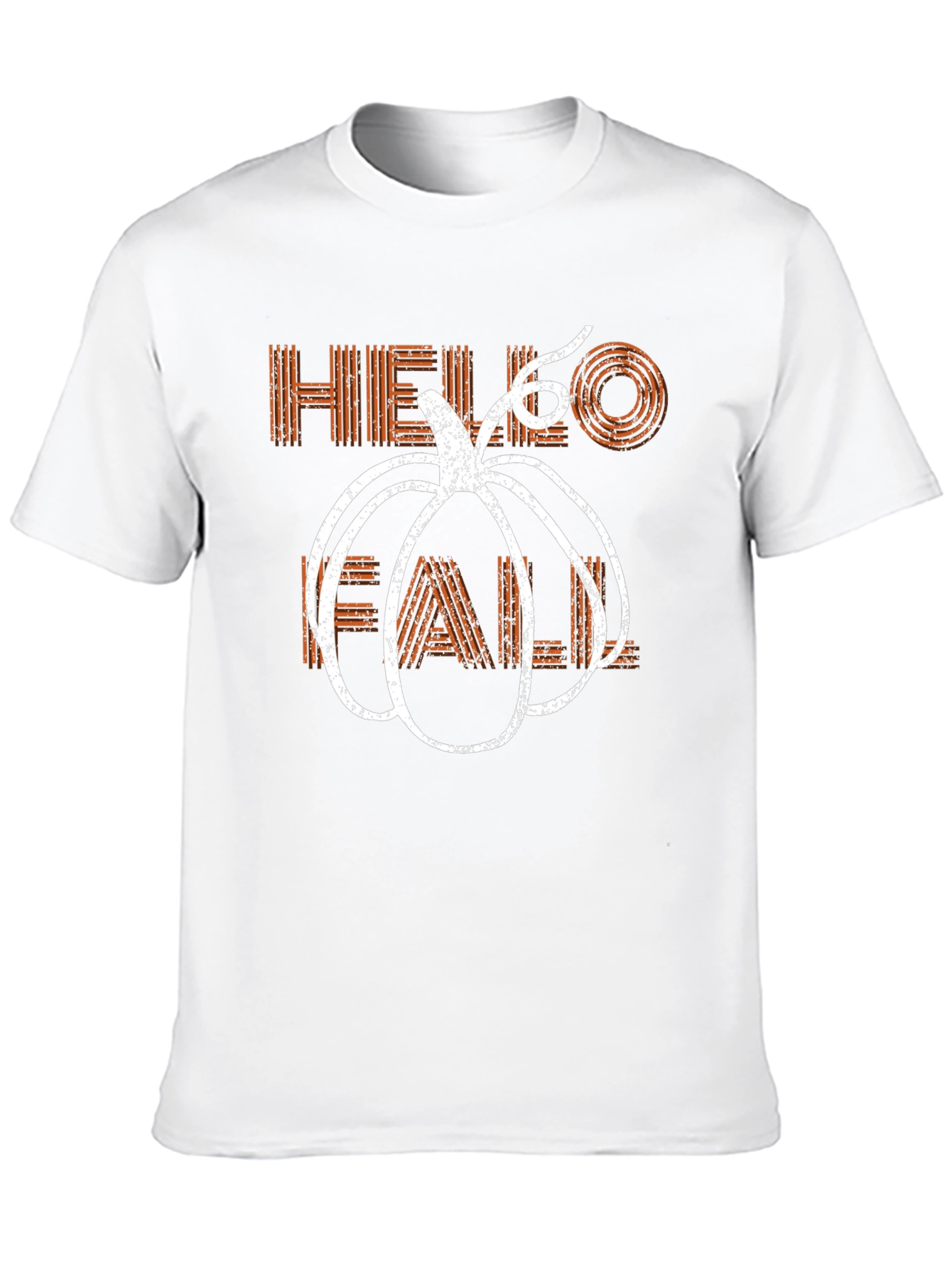 Black Hello Fall Pumpkin Graphic Tee - Trendy Autumn Apparel view 10