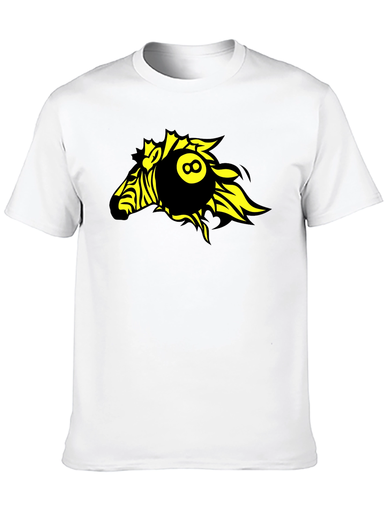Black Zebra 8-Ball Graphic T-Shirt - Bold Design view 10