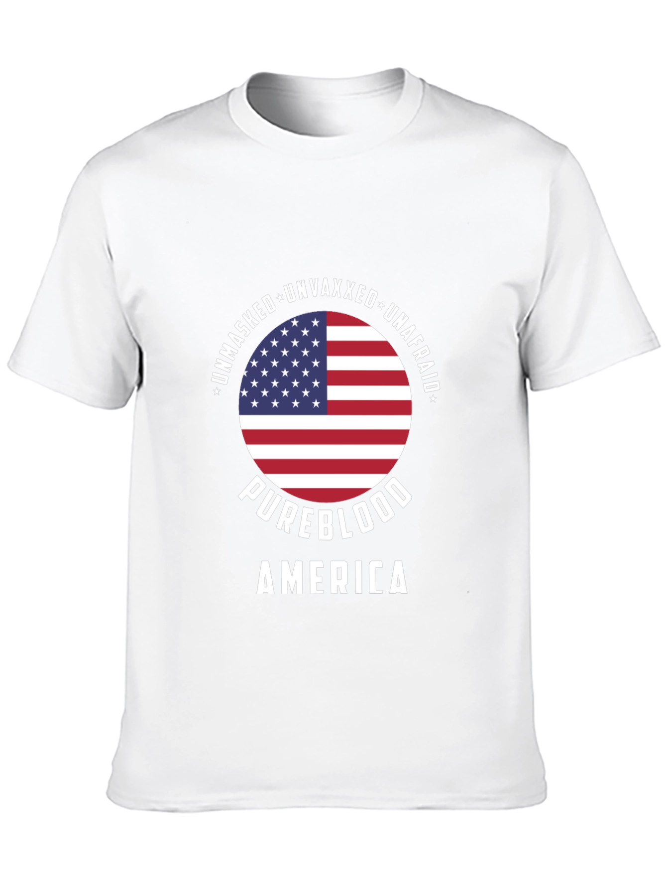 Black Unmasked Unvaxxed Pureblood America T-Shirt view 10
