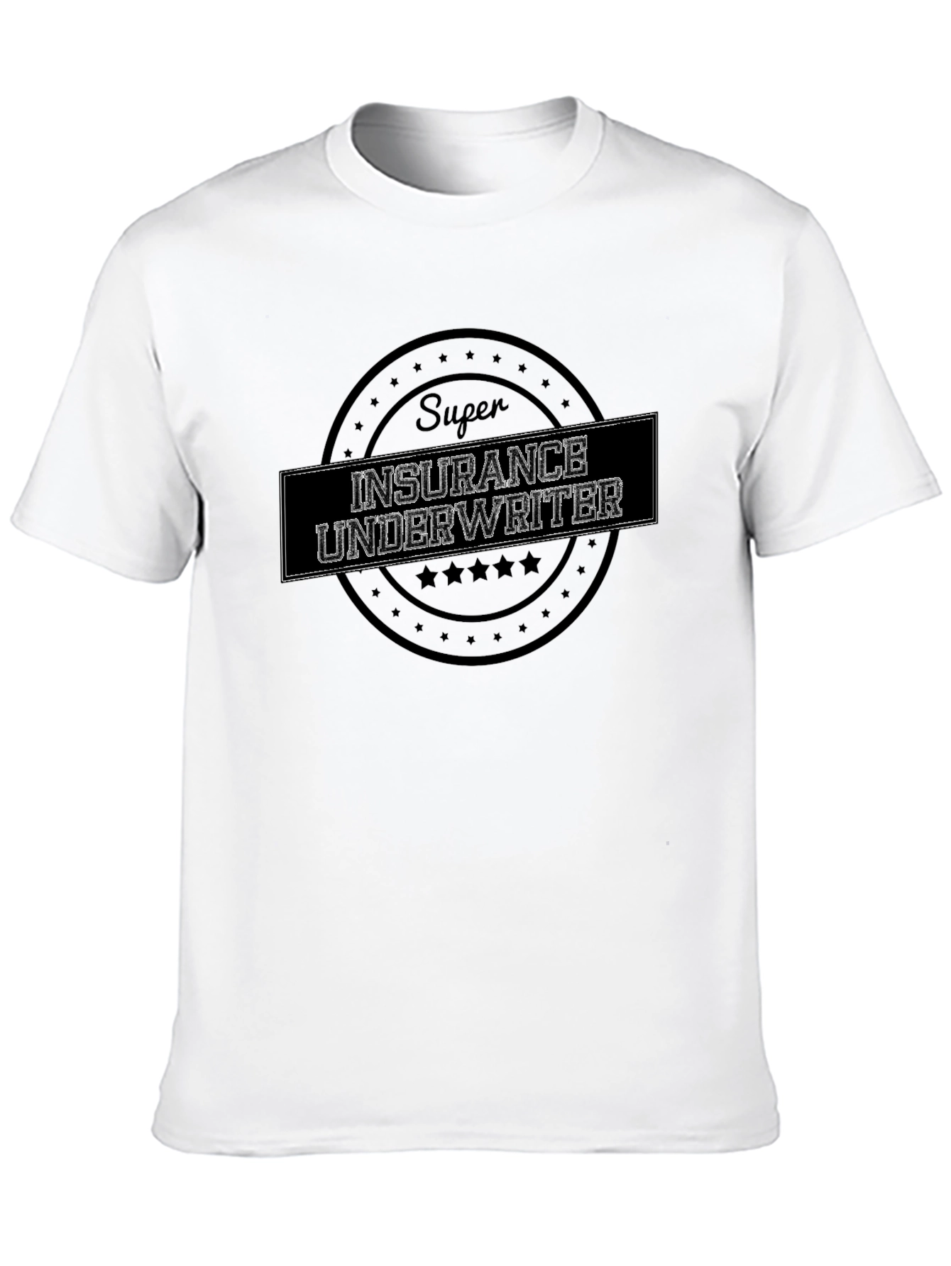 Black Super Insurance Underwriter Black T-Shirt view 10