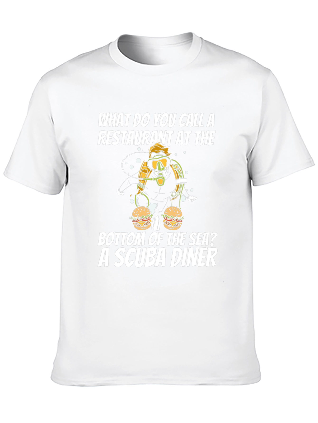 Black Scuba Diner T-Shirt - Funny Scuba Diving Pun Tee view 10