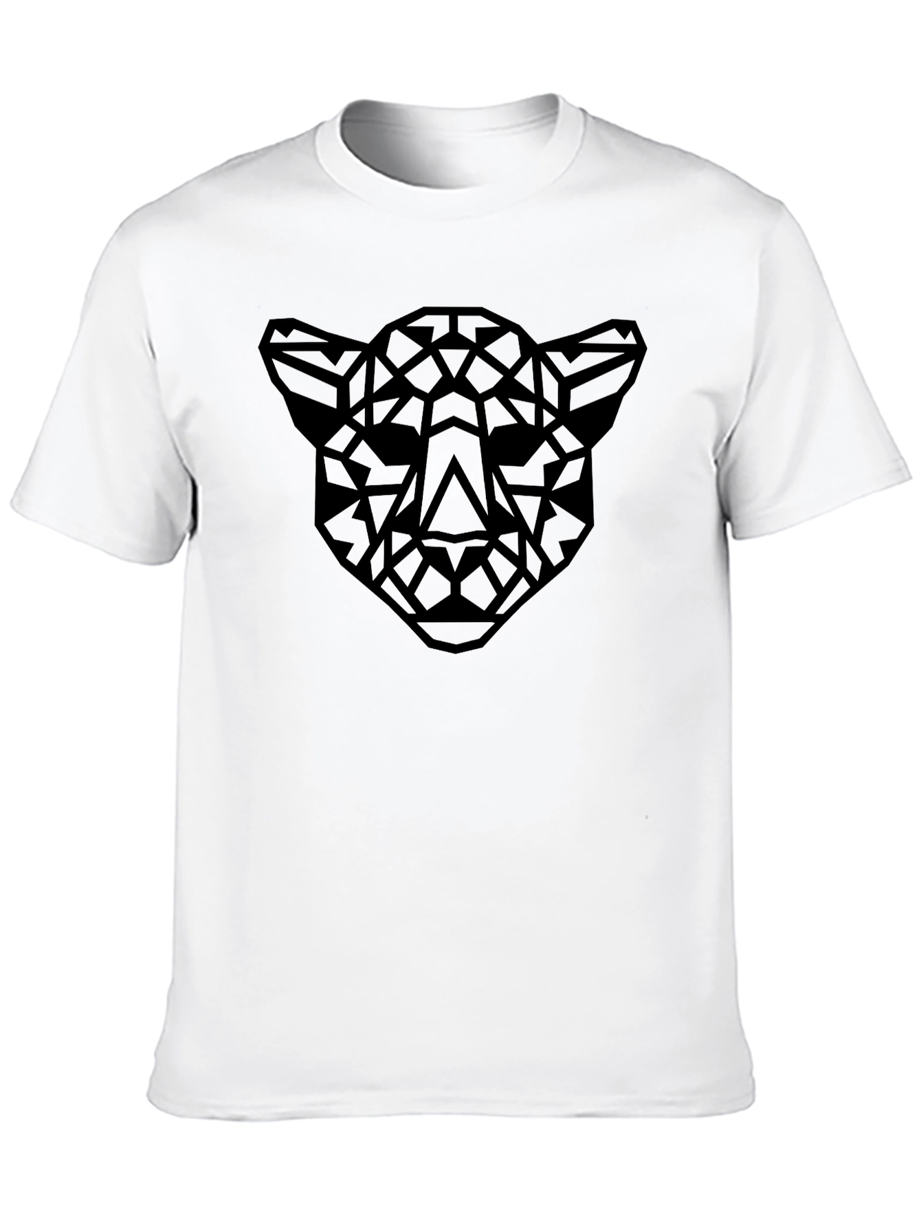 Black Geometric Panther T-Shirt - Modern Style view 10