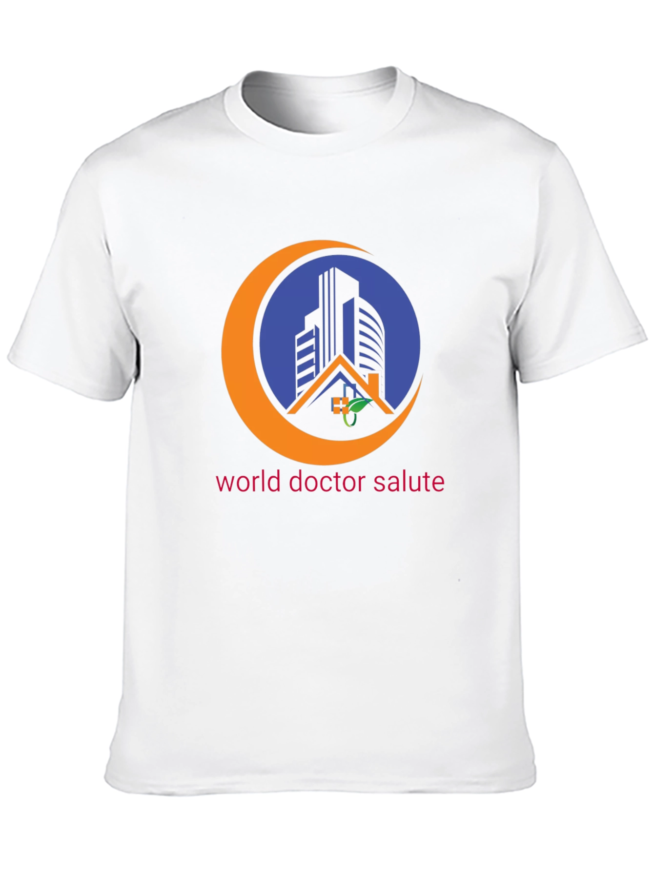 Black World Doctor Salute Black T-Shirt view 10