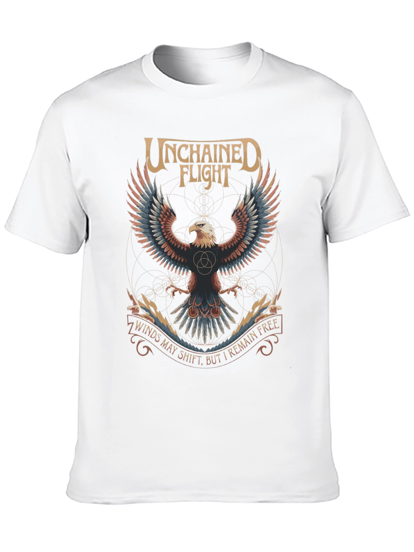 Black Unchained Flight Eagle Graphic Tee - Black view 10