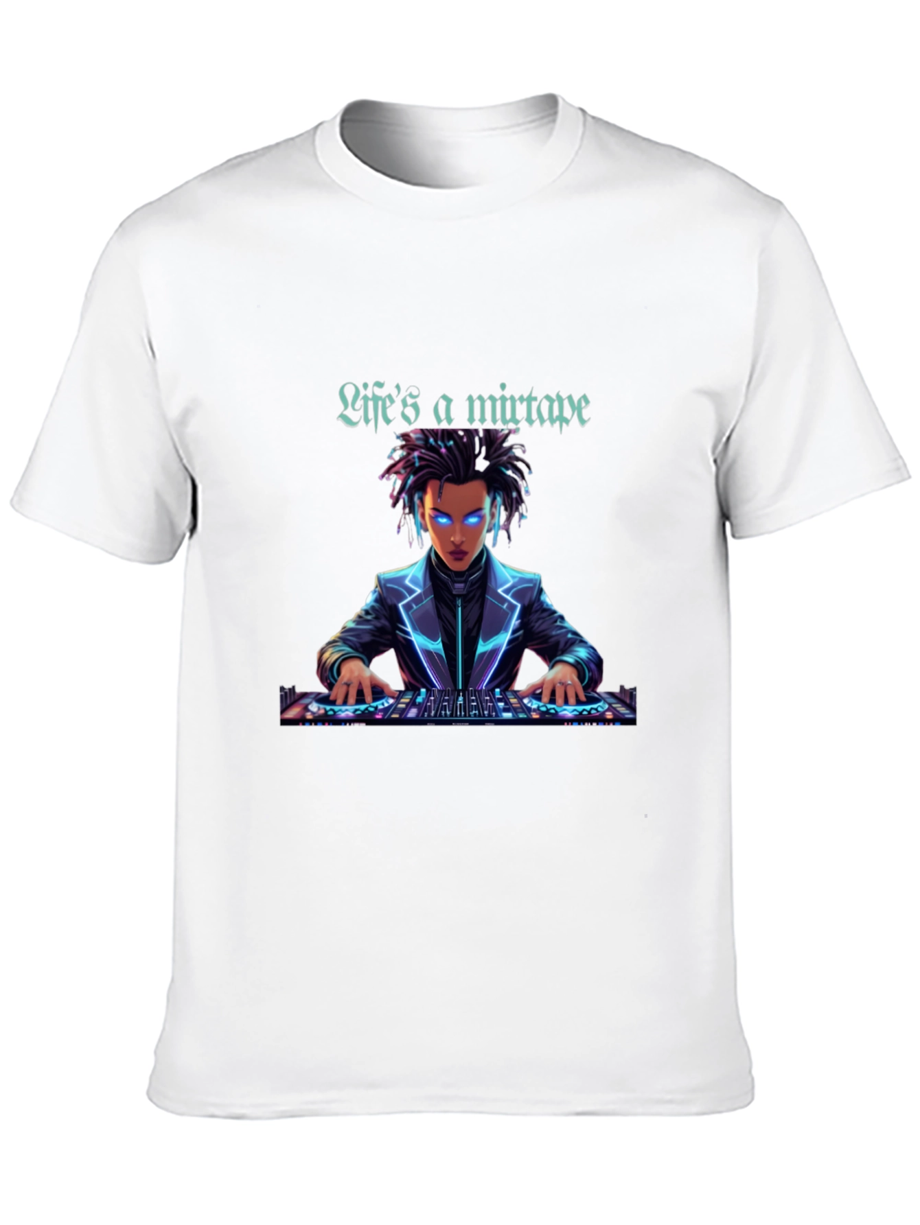 Black Life's a Mixtape DJ Graphic T-Shirt view 10