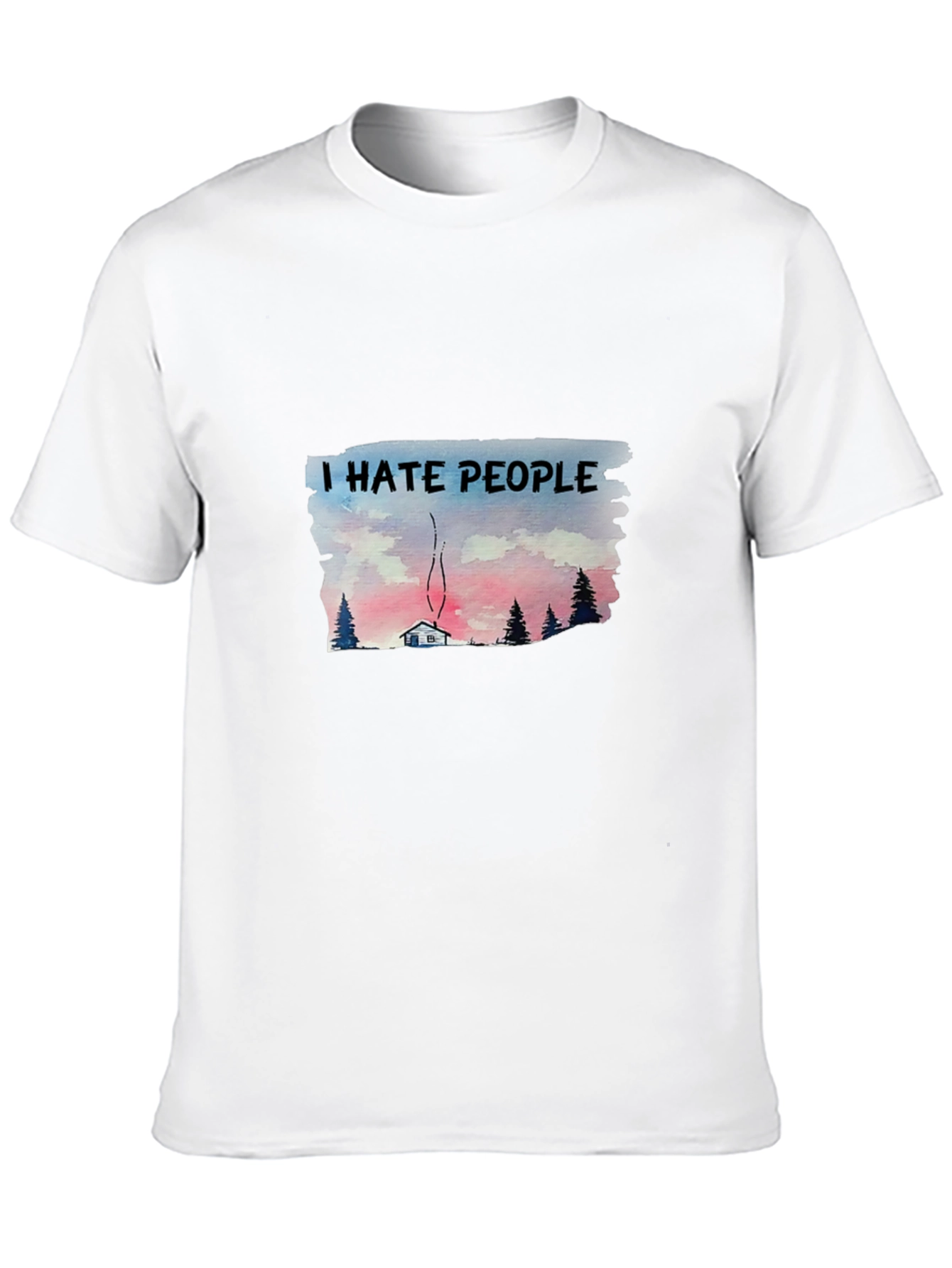 Black I Hate People T-Shirt - Cabin in the Woods Graphic Tee view 10