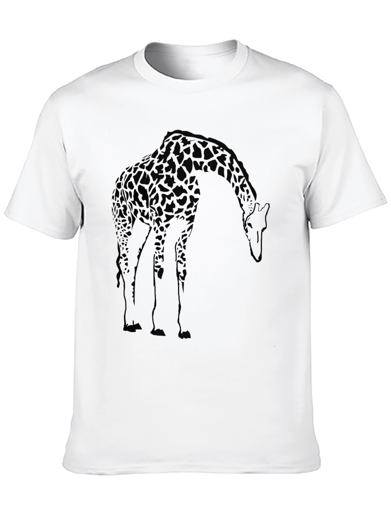 Black Giraffe Graphic Print Crew Neck T-Shirt view 10