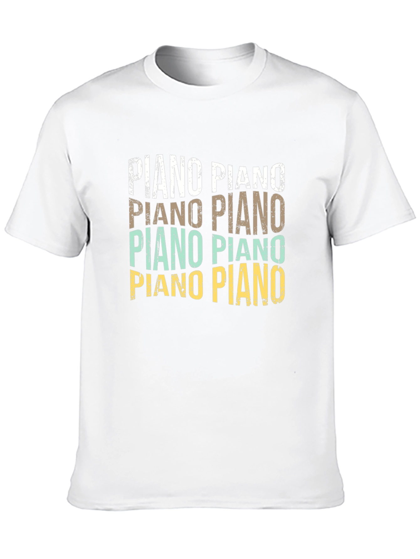 Black Piano Retro Style T-Shirt view 10