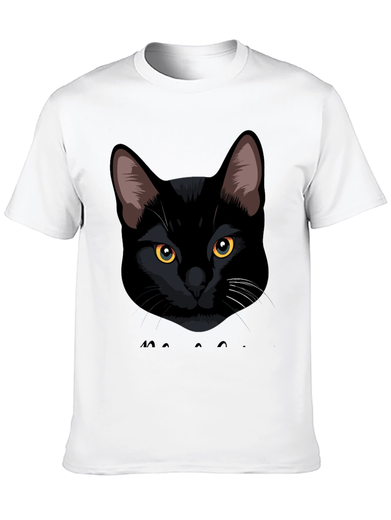 Black Black Cat Graphic Tee - Men's Casual T-Shirt view 10