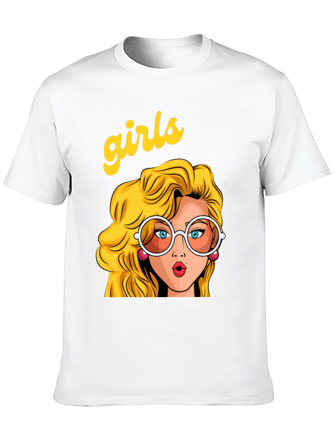 Black Retro 'Girls' Graphic Print Black T-Shirt view 10
